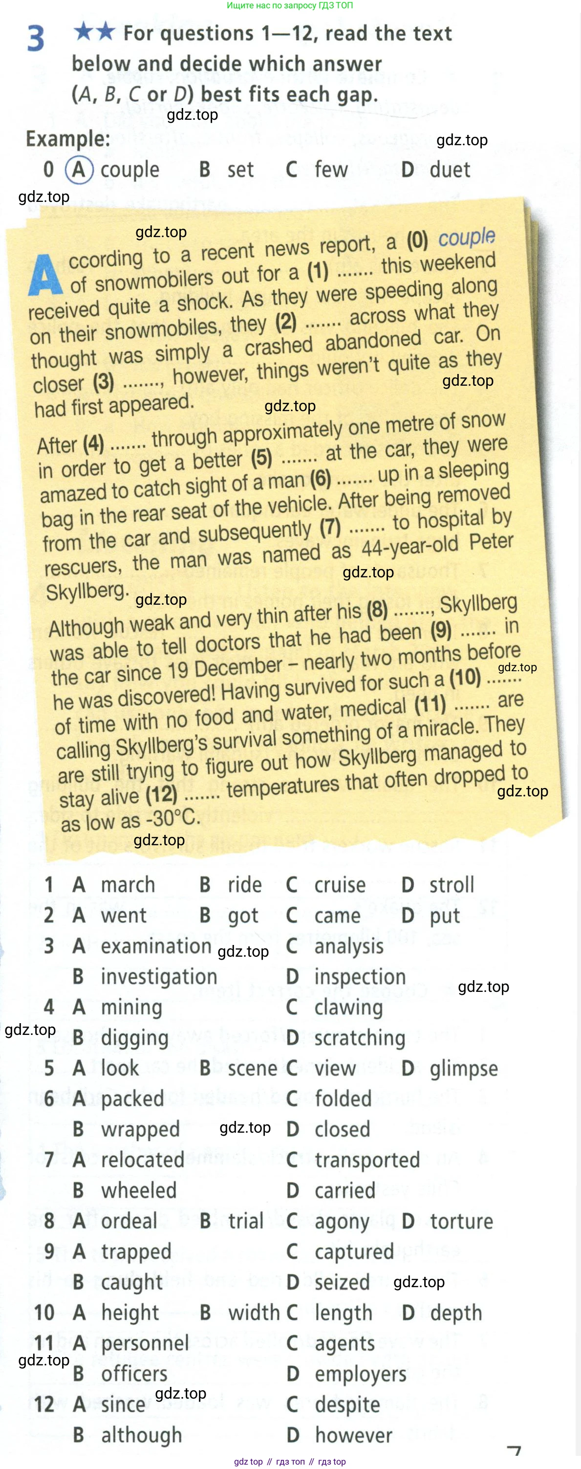 ГДЗ Английский язык (english), 8 класс Рабочая тетрадь (workbook), авторы: Баранова Ксения Михайловна (Baranova Ksenia), Дули Дженни (Dooley Jenny), Копылова Виктория Викторовна (Kopylova Victoria), Мильруд Радислав Петрович (Millrood Radislav), Эванс Вирджиния (Evans Virginia), издательство Просвещение, Москва, 2023, белого цвета, страница 7, номер 3, Условие 2023-2027