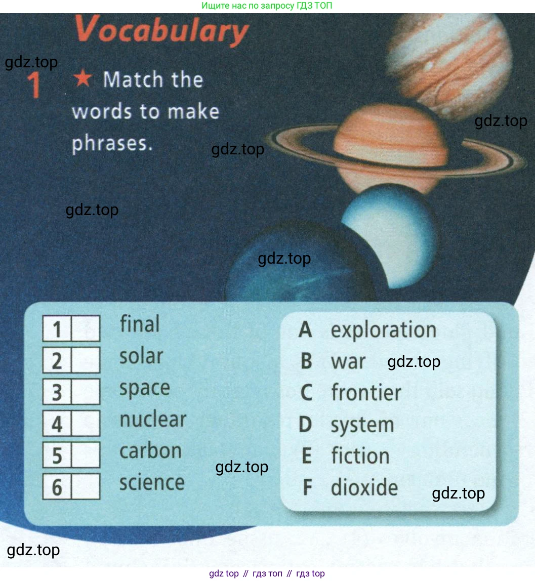 ГДЗ Английский язык (english), 8 класс Рабочая тетрадь (workbook), авторы: Баранова Ксения Михайловна (Baranova Ksenia), Дули Дженни (Dooley Jenny), Копылова Виктория Викторовна (Kopylova Victoria), Мильруд Радислав Петрович (Millrood Radislav), Эванс Вирджиния (Evans Virginia), издательство Просвещение, Москва, 2023, белого цвета, страница 36, номер 1, Условие 2023-2027