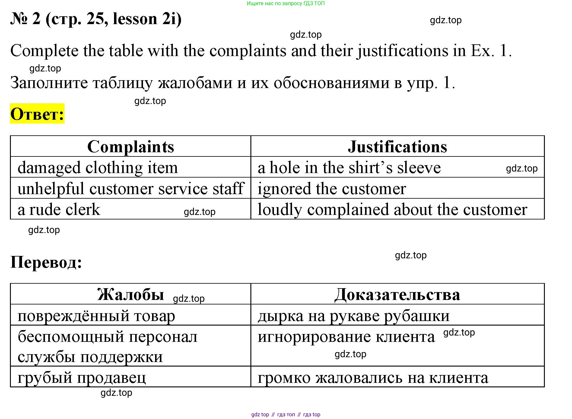 ГДЗ Английский язык (english), 8 класс Рабочая тетрадь (workbook), авторы: Баранова Ксения Михайловна (Baranova Ksenia), Дули Дженни (Dooley Jenny), Копылова Виктория Викторовна (Kopylova Victoria), Мильруд Радислав Петрович (Millrood Radislav), Эванс Вирджиния (Evans Virginia), издательство Просвещение, Москва, 2023, белого цвета, страница 25, номер 2, Решение 1 (2023-2027)