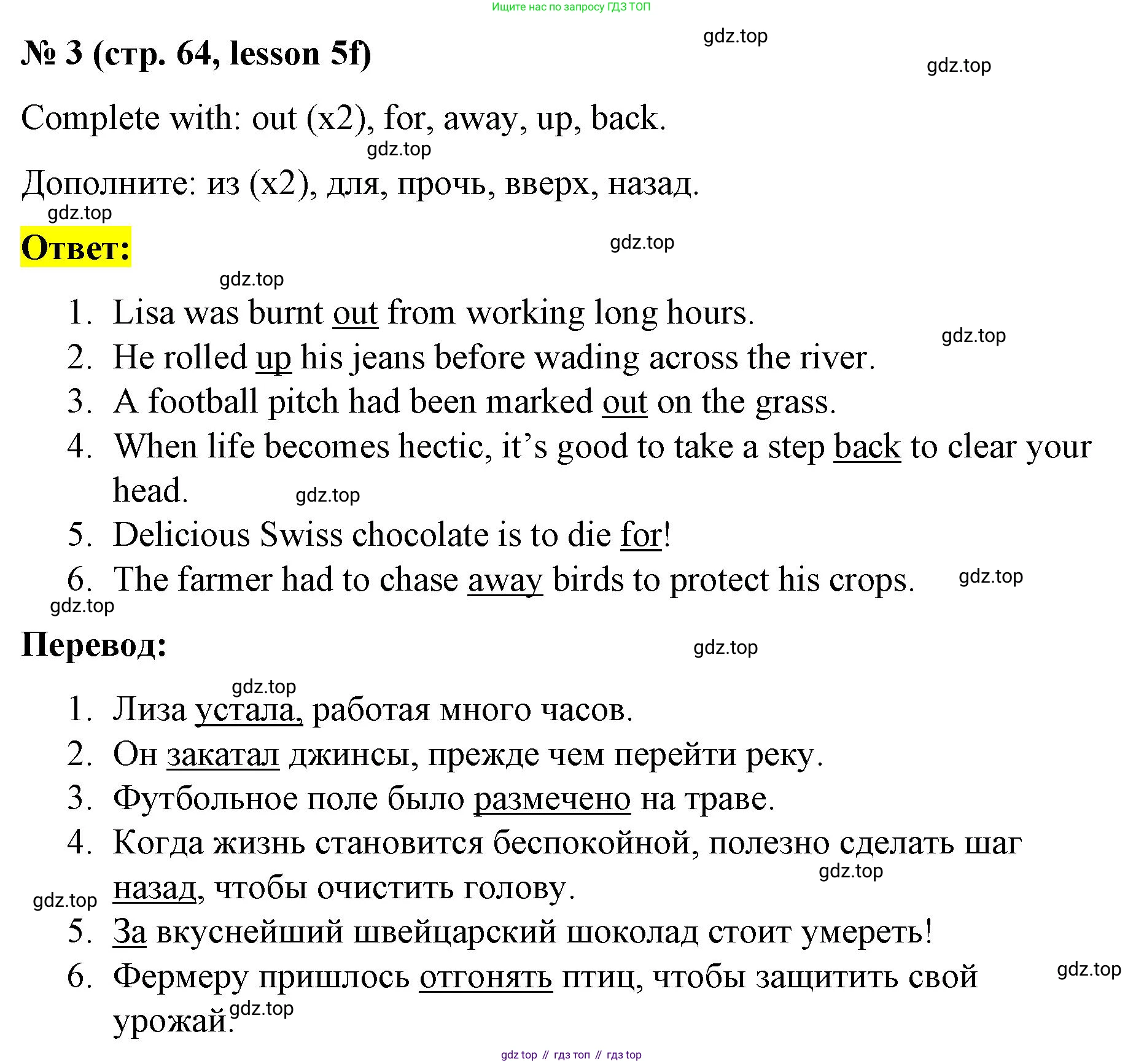 ГДЗ Английский язык (english), 8 класс Рабочая тетрадь (workbook), авторы: Баранова Ксения Михайловна (Baranova Ksenia), Дули Дженни (Dooley Jenny), Копылова Виктория Викторовна (Kopylova Victoria), Мильруд Радислав Петрович (Millrood Radislav), Эванс Вирджиния (Evans Virginia), издательство Просвещение, Москва, 2023, белого цвета, страница 64, номер 3, Решение 1 (2023-2027)