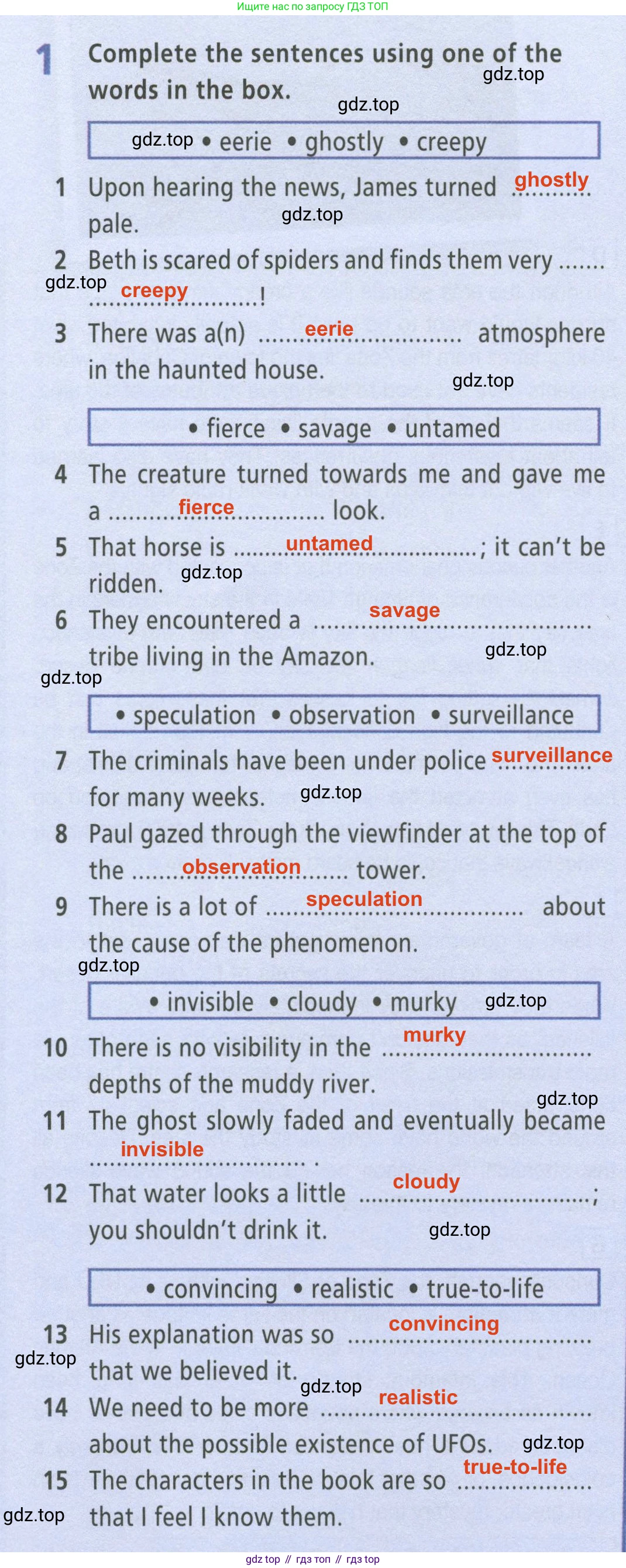 ГДЗ Английский язык (english), 8 класс Рабочая тетрадь (workbook), авторы: Баранова Ксения Михайловна (Baranova Ksenia), Дули Дженни (Dooley Jenny), Копылова Виктория Викторовна (Kopylova Victoria), Мильруд Радислав Петрович (Millrood Radislav), Эванс Вирджиния (Evans Virginia), издательство Просвещение, Москва, 2023, белого цвета, страница 58, номер 1, Решение 2 (2023-2027)