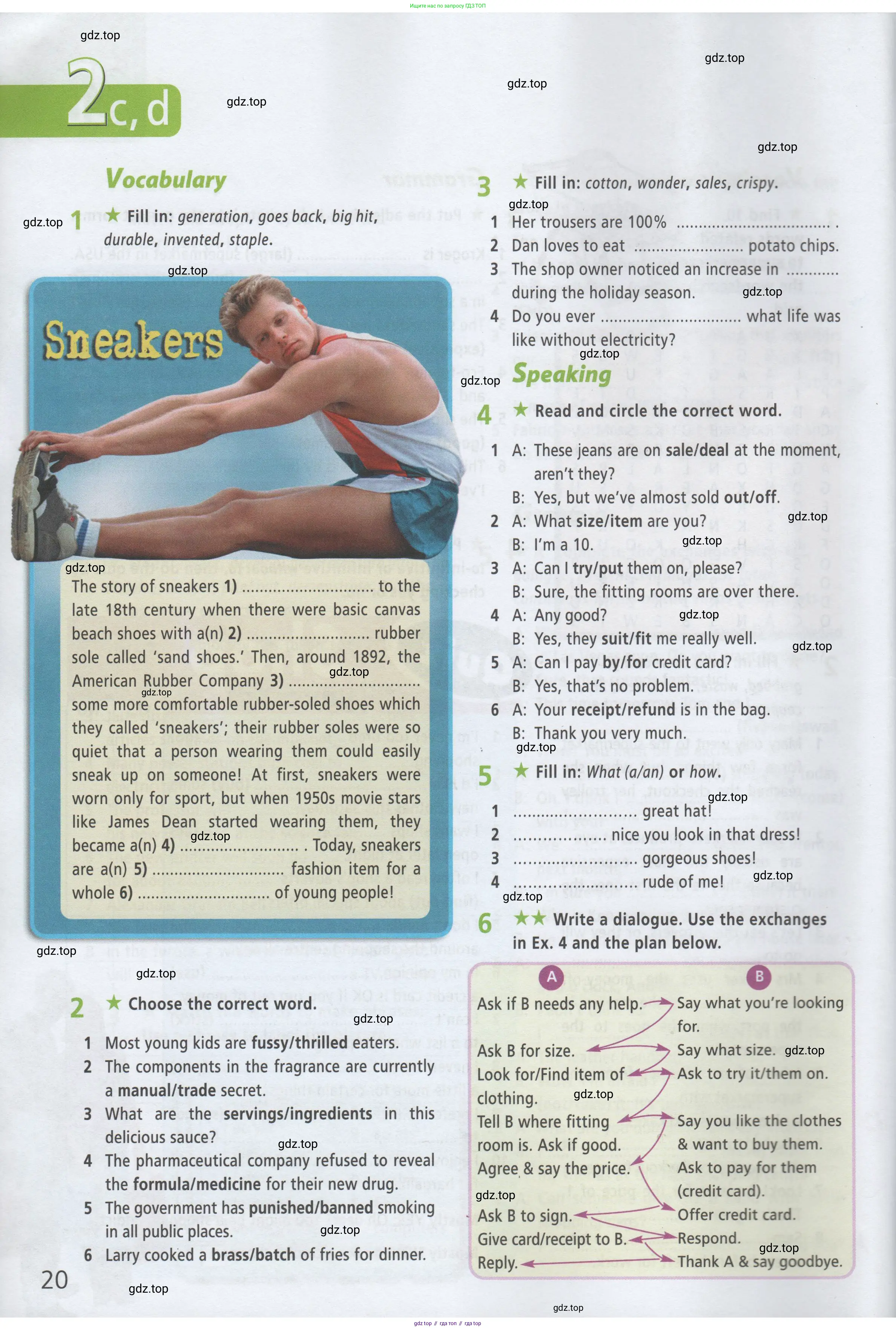 ГДЗ Английский язык (english), 8 класс Рабочая тетрадь (workbook), авторы: Баранова Ксения Михайловна (Baranova Ksenia), Дули Дженни (Dooley Jenny), Копылова Виктория Викторовна (Kopylova Victoria), Мильруд Радислав Петрович (Millrood Radislav), Эванс Вирджиния (Evans Virginia), издательство Просвещение, Москва, 2023, белого цвета, страница 20