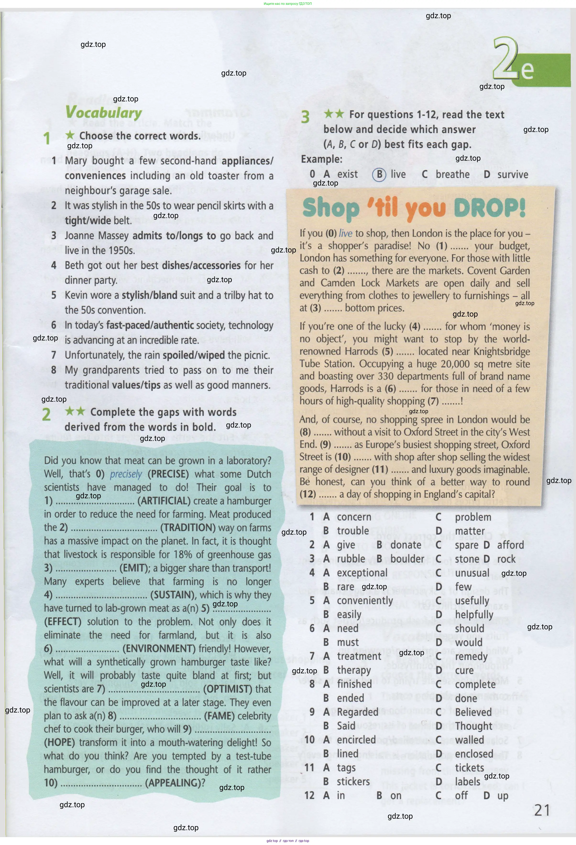 ГДЗ Английский язык (english), 8 класс Рабочая тетрадь (workbook), авторы: Баранова Ксения Михайловна (Baranova Ksenia), Дули Дженни (Dooley Jenny), Копылова Виктория Викторовна (Kopylova Victoria), Мильруд Радислав Петрович (Millrood Radislav), Эванс Вирджиния (Evans Virginia), издательство Просвещение, Москва, 2023, белого цвета, страница 21