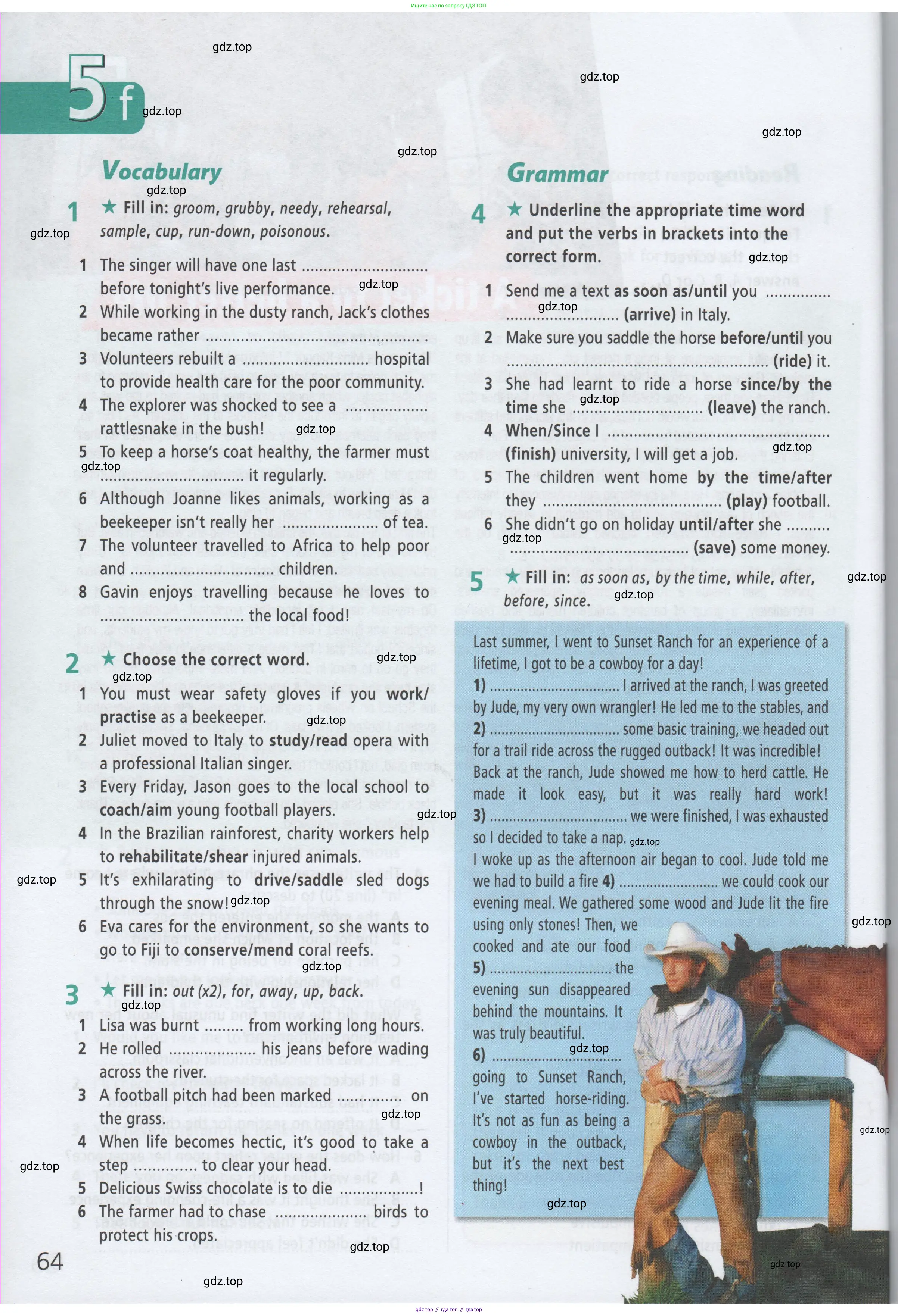 ГДЗ Английский язык (english), 8 класс Рабочая тетрадь (workbook), авторы: Баранова Ксения Михайловна (Baranova Ksenia), Дули Дженни (Dooley Jenny), Копылова Виктория Викторовна (Kopylova Victoria), Мильруд Радислав Петрович (Millrood Radislav), Эванс Вирджиния (Evans Virginia), издательство Просвещение, Москва, 2023, белого цвета, страница 64