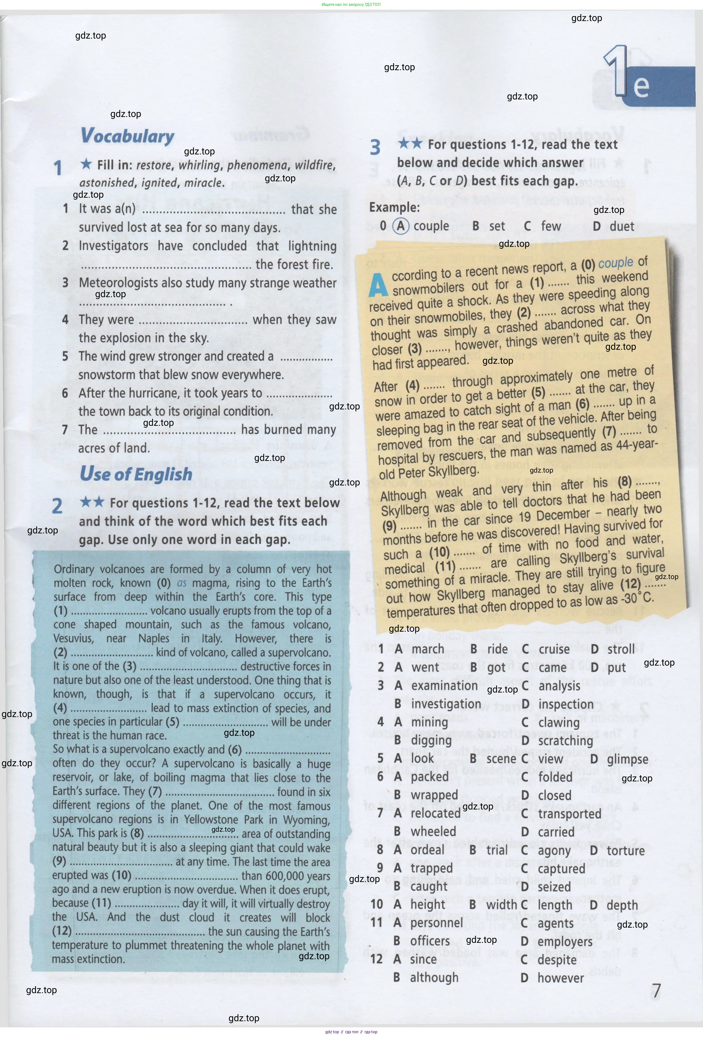 ГДЗ Английский язык (english), 8 класс Рабочая тетрадь (workbook), авторы: Баранова Ксения Михайловна (Baranova Ksenia), Дули Дженни (Dooley Jenny), Копылова Виктория Викторовна (Kopylova Victoria), Мильруд Радислав Петрович (Millrood Radislav), Эванс Вирджиния (Evans Virginia), издательство Просвещение, Москва, 2023, белого цвета, страница 7