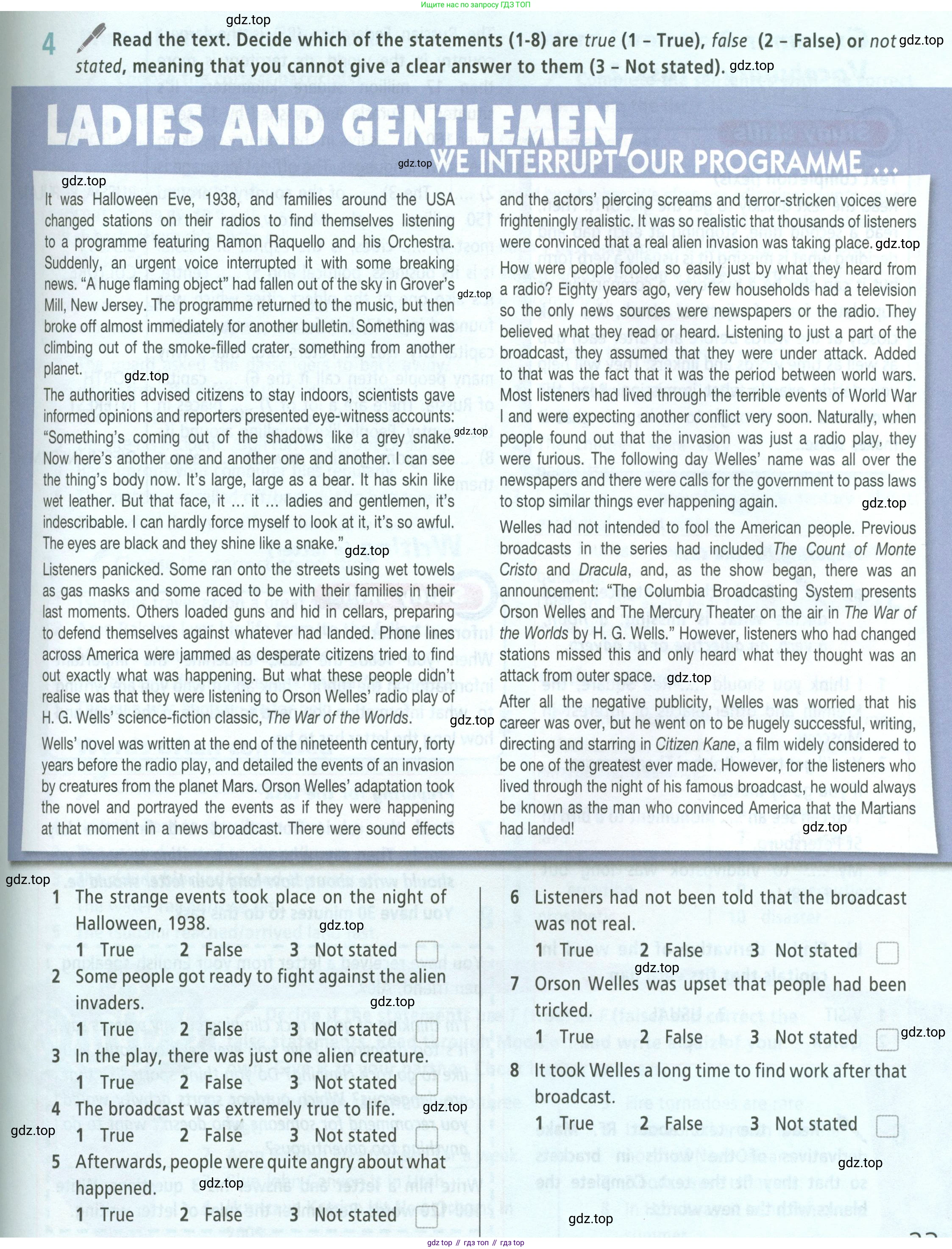 Английский язык (english), 8 класс Учебник (Student's book), авторы: Баранова Ксения Михайловна (Baranova Ksenia), Дули Дженни (Dooley Jenny), Копылова Виктория Викторовна (Kopylova Victoria), Мильруд Радислав Петрович (Millrood Radislav), Эванс Вирджиния (Evans Virginia), издательство Просвещение, Москва, 2023, белого цвета, страница 23, номер 4, Условие 2023-2027