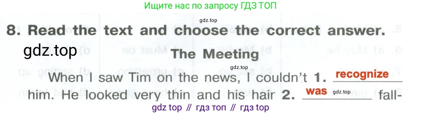 Английский язык (english), 8 класс Тренировочные упражнения в формате ОГЭ (ГИА), авторы: Комиссаров Константин Вячеславович, Кирдяева Ольга Ивановна, издательство Просвещение, Москва, 2024, белого цвета, страница 98, номер 8, Решение 2 (2023-2027)