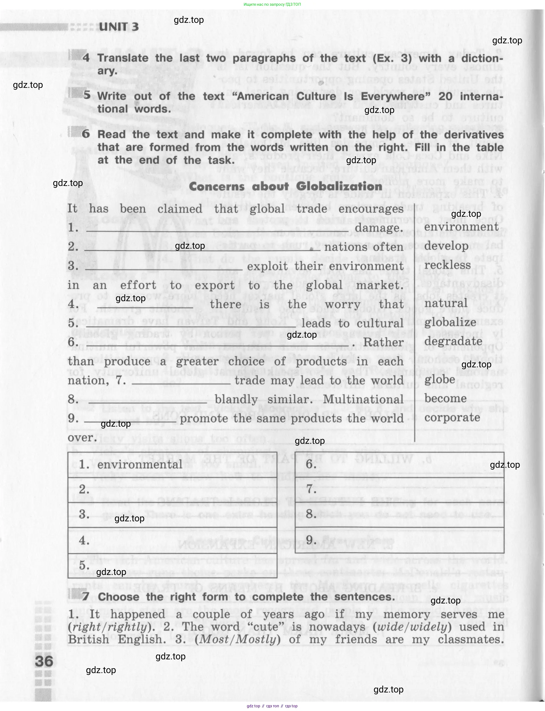 Английский язык (english), 8 класс рабочая тетрадь (activity book), авторы: Афанасьева Ольга Васильевна (Afanasyeva Olga), Михеева Ирина Владимировна (Mikheeva Irina), издательство Просвещение, Москва, 2012, красного цвета, страница 36