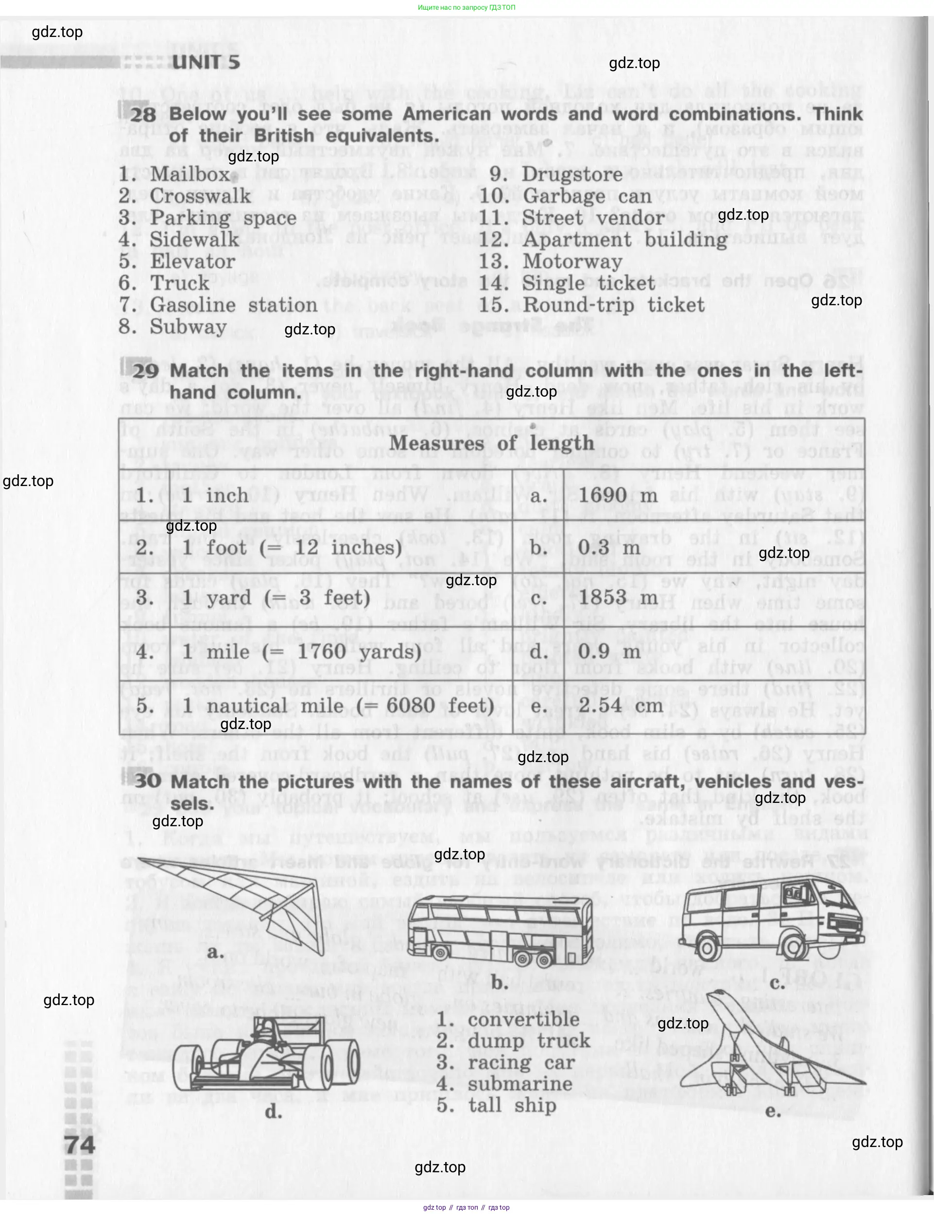 Английский язык (english), 8 класс рабочая тетрадь (activity book), авторы: Афанасьева Ольга Васильевна (Afanasyeva Olga), Михеева Ирина Владимировна (Mikheeva Irina), издательство Просвещение, Москва, 2012, красного цвета, страница 74