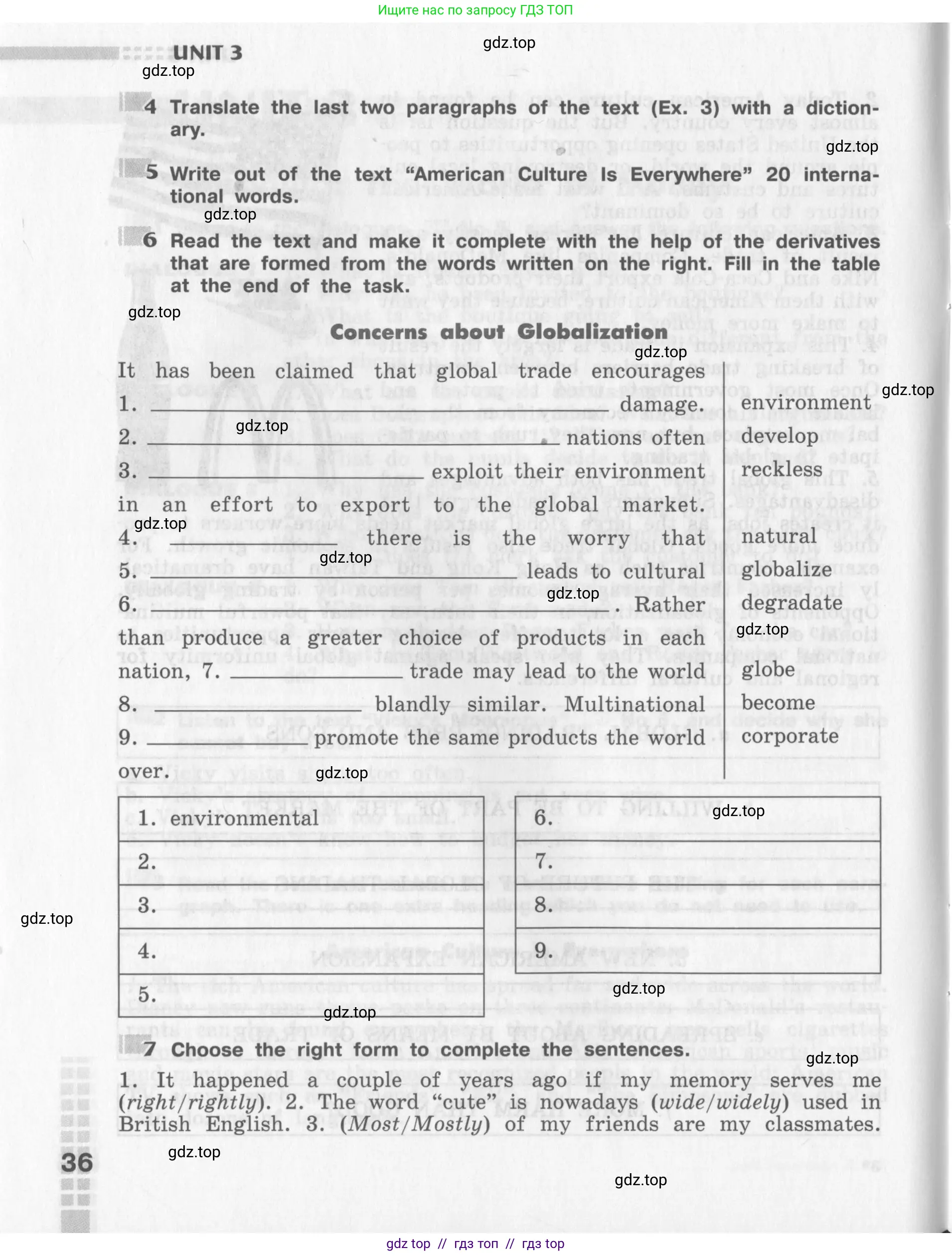 Английский язык (english), 8 класс рабочая тетрадь (activity book), авторы: Афанасьева Ольга Васильевна (Afanasyeva Olga), Михеева Ирина Владимировна (Mikheeva Irina), издательство Просвещение, Москва, 2012, красного цвета, страница 36