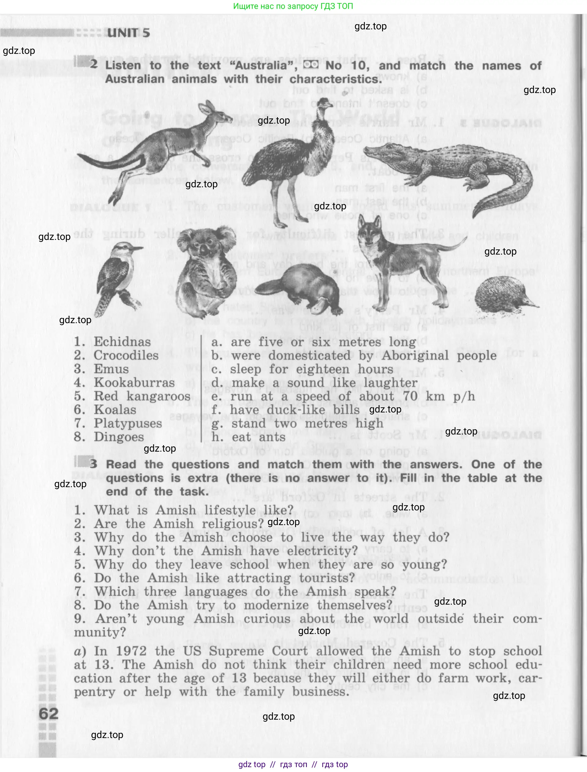 Английский язык (english), 8 класс рабочая тетрадь (activity book), авторы: Афанасьева Ольга Васильевна (Afanasyeva Olga), Михеева Ирина Владимировна (Mikheeva Irina), издательство Просвещение, Москва, 2012, красного цвета, страница 62