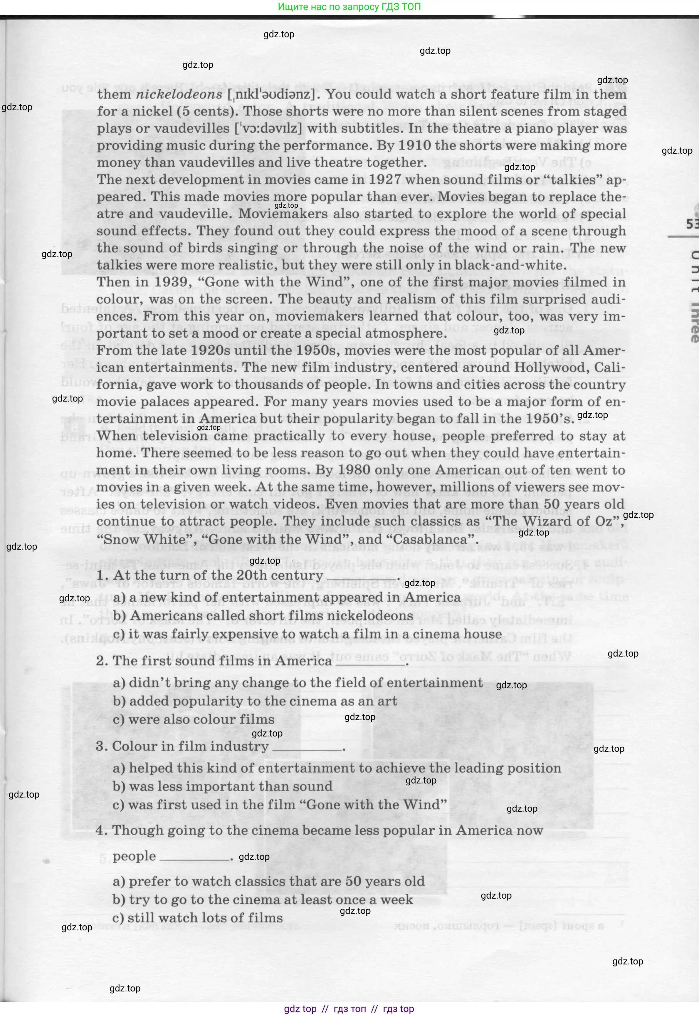 Английский язык (english), 8 класс рабочая тетрадь, авторы: Афанасьева Ольга Васильевна (Afanasyeva Olga), Михеева Ирина Владимировна (Mikheeva Irina), Баранова Ксения Михайловна (Baranova Ksenia), издательство Просвещение, Москва, 2016, белого цвета, страница 53