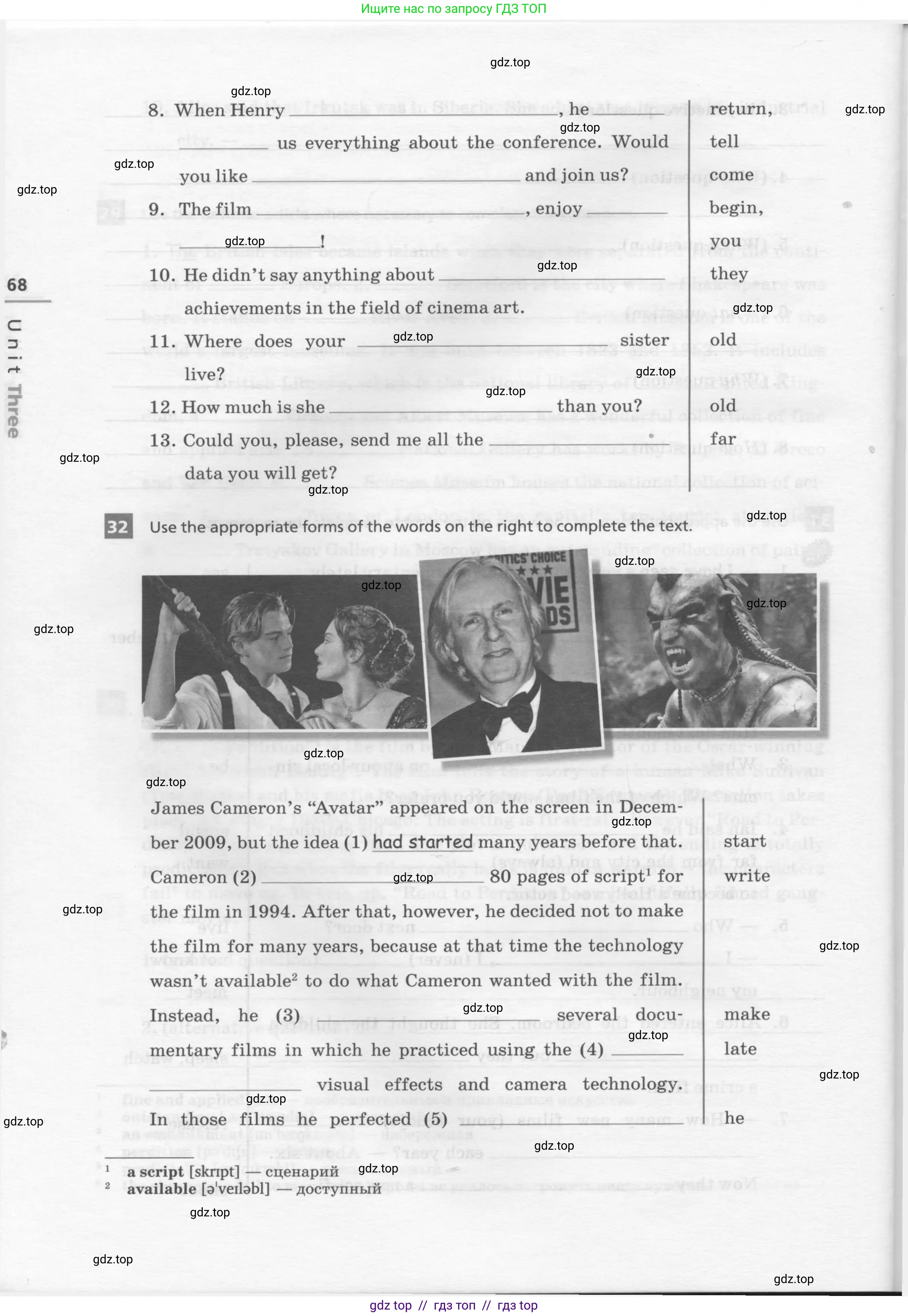 Английский язык (english), 8 класс рабочая тетрадь, авторы: Афанасьева Ольга Васильевна (Afanasyeva Olga), Михеева Ирина Владимировна (Mikheeva Irina), Баранова Ксения Михайловна (Baranova Ksenia), издательство Просвещение, Москва, 2016, белого цвета, страница 68