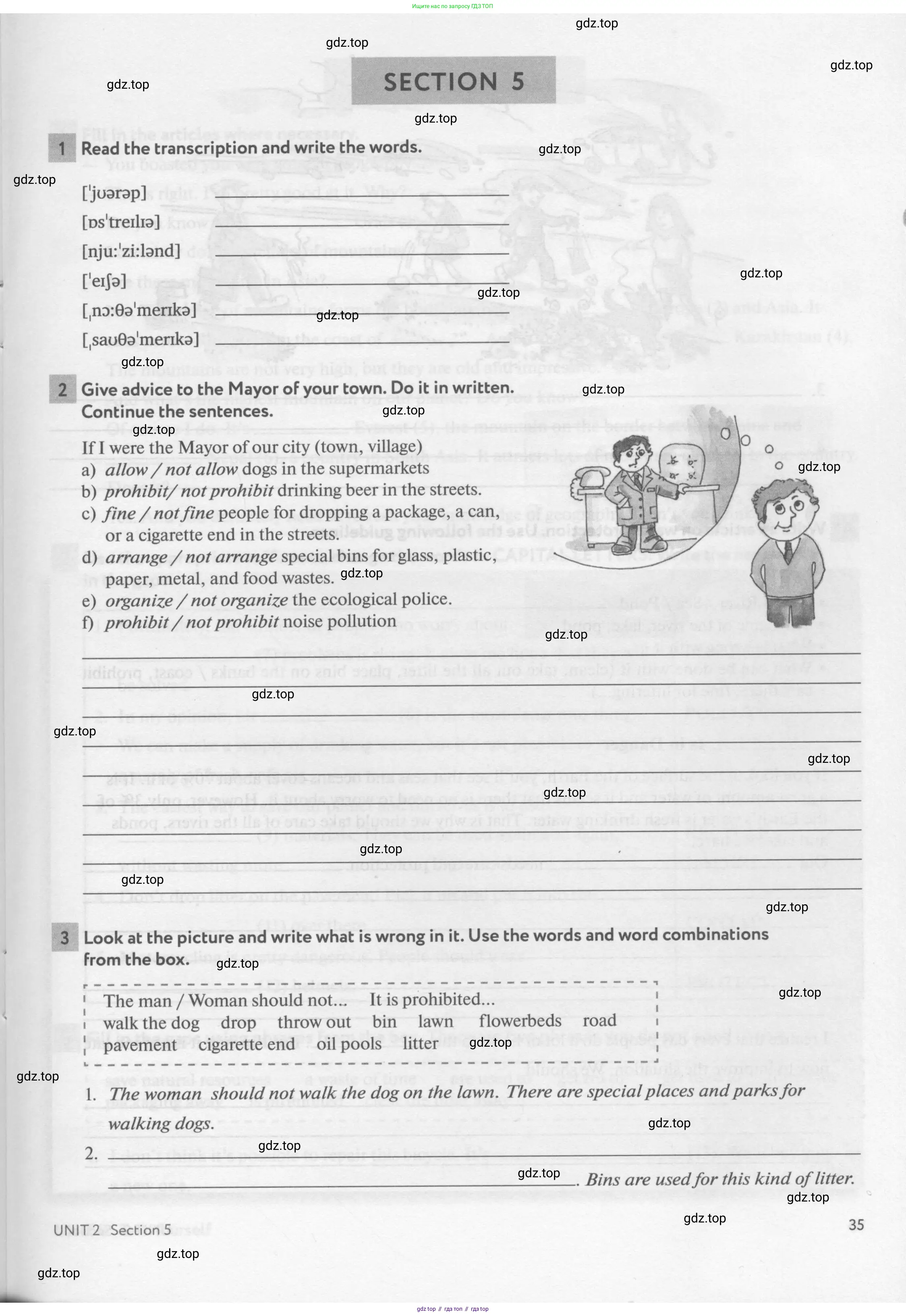Английский язык (english), 8 класс рабочая тетрадь с контрольными работами (workbook + tests), авторы: Биболетова Мерем Забатовна, Бабушис Елена Евгеньевна, издательство Просвещение, Москва, бирюзового цвета, страница 35