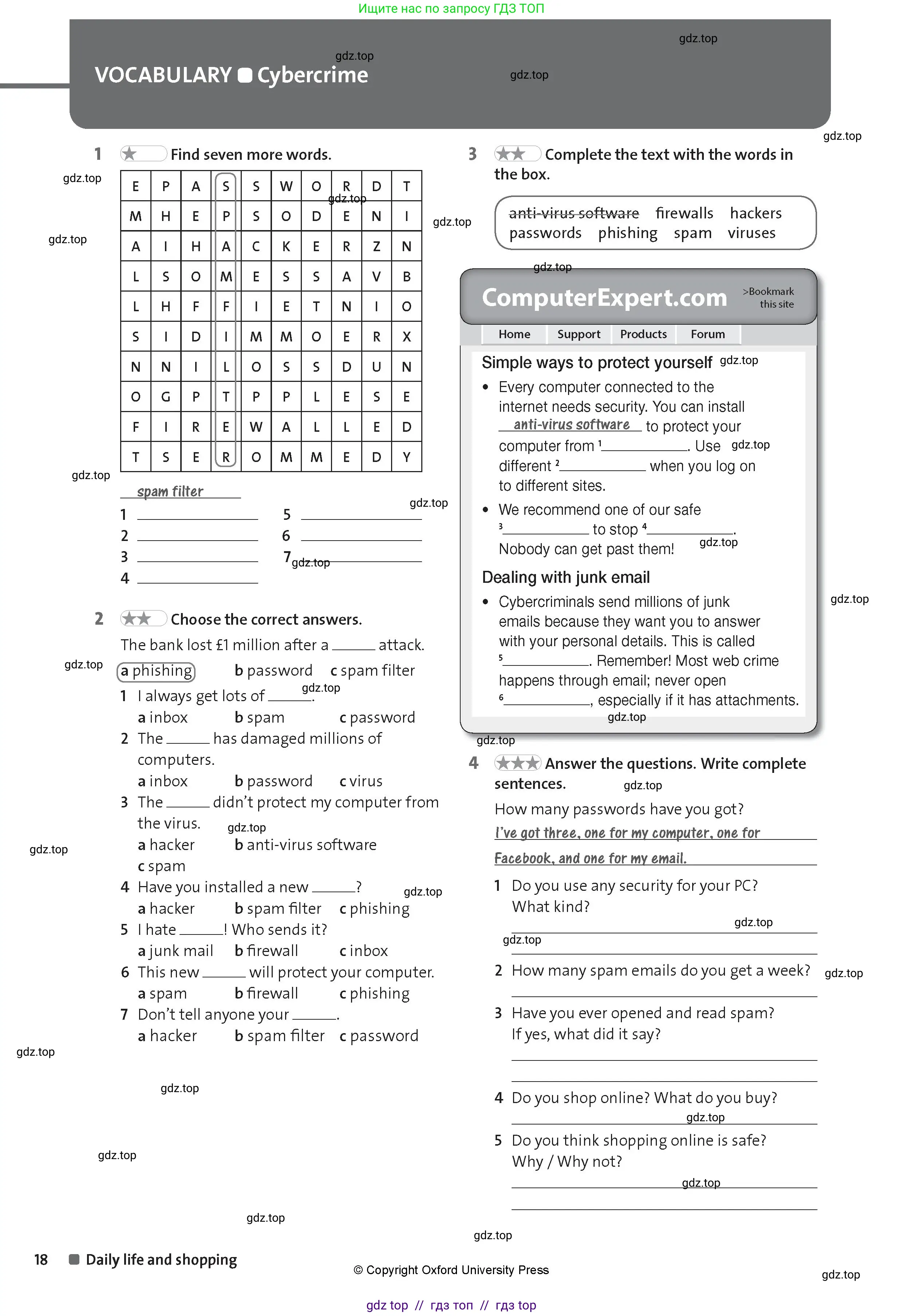 Английский язык (english), 8 класс Рабочая тетрадь (workbook), авторы: Hardy-Gould Janet, Styring James, издательство Oxford University Press, Алматы, 2018, салатового цвета, страница 18