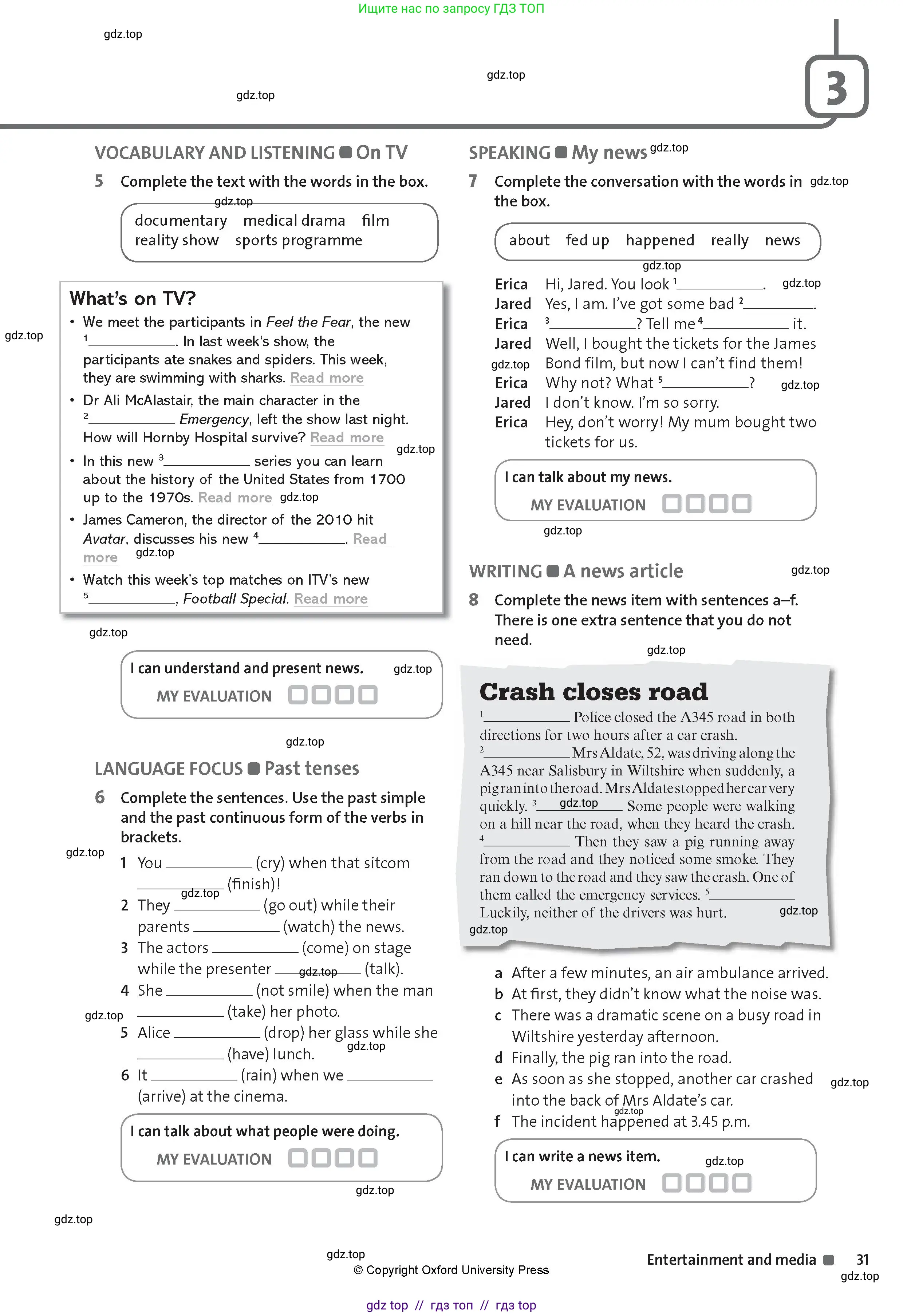 Английский язык (english), 8 класс Рабочая тетрадь (workbook), авторы: Hardy-Gould Janet, Styring James, издательство Oxford University Press, Алматы, 2018, салатового цвета, страница 31