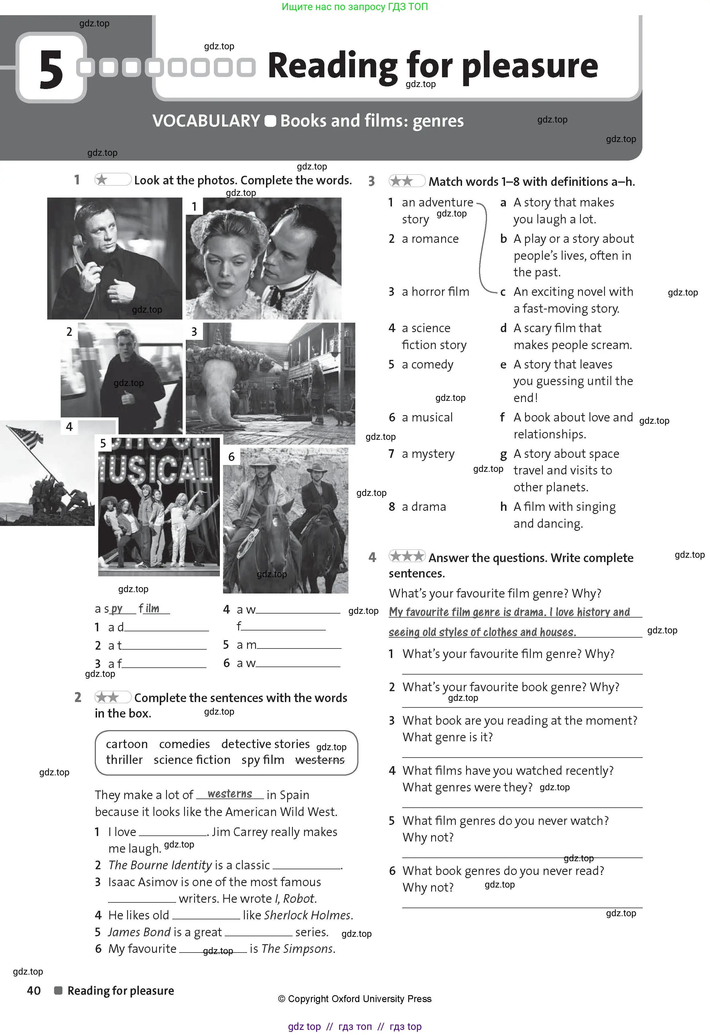 Английский язык (english), 8 класс Рабочая тетрадь (workbook), авторы: Hardy-Gould Janet, Styring James, издательство Oxford University Press, Алматы, 2018, салатового цвета, страница 40