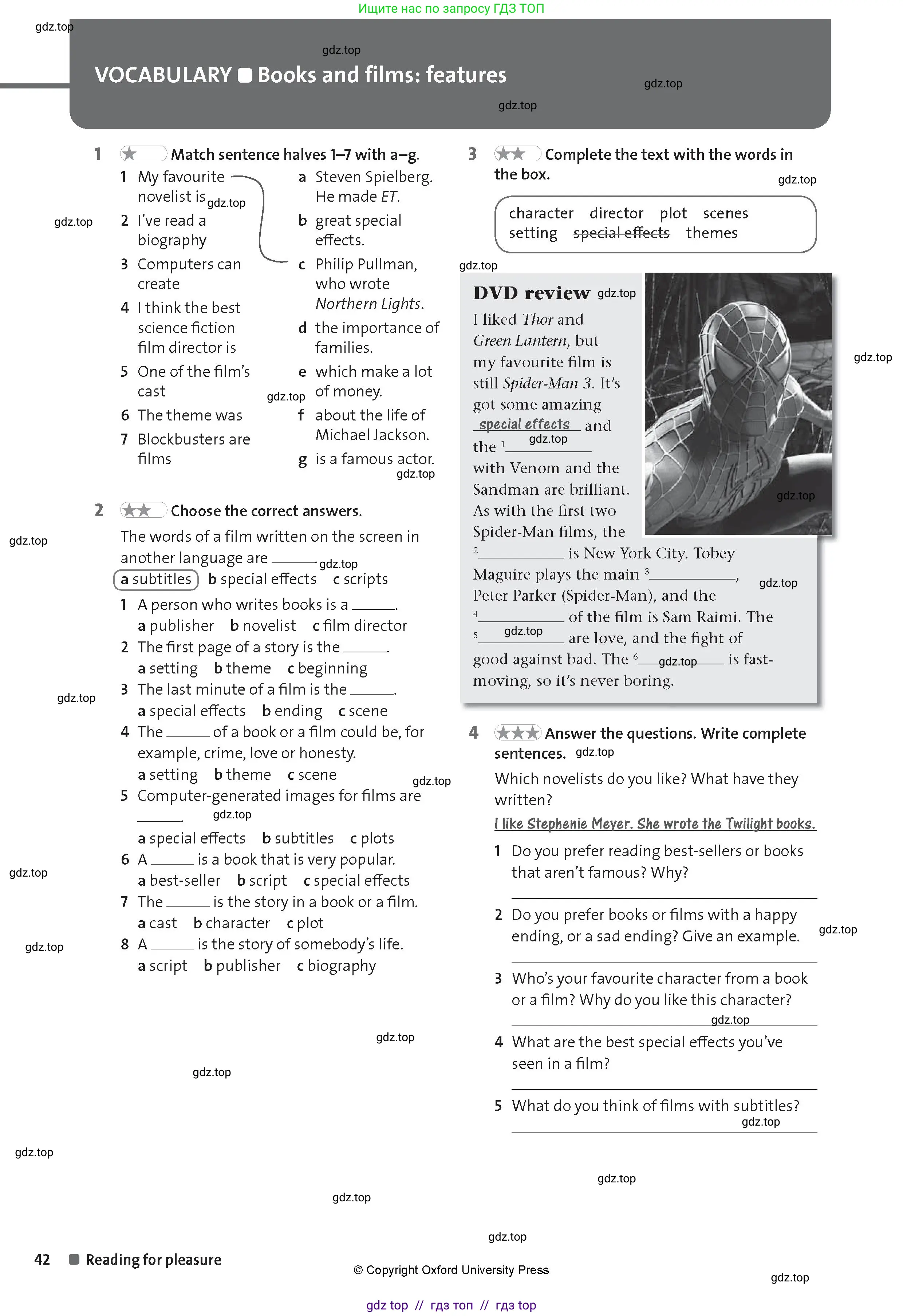 Английский язык (english), 8 класс Рабочая тетрадь (workbook), авторы: Hardy-Gould Janet, Styring James, издательство Oxford University Press, Алматы, 2018, салатового цвета, страница 42