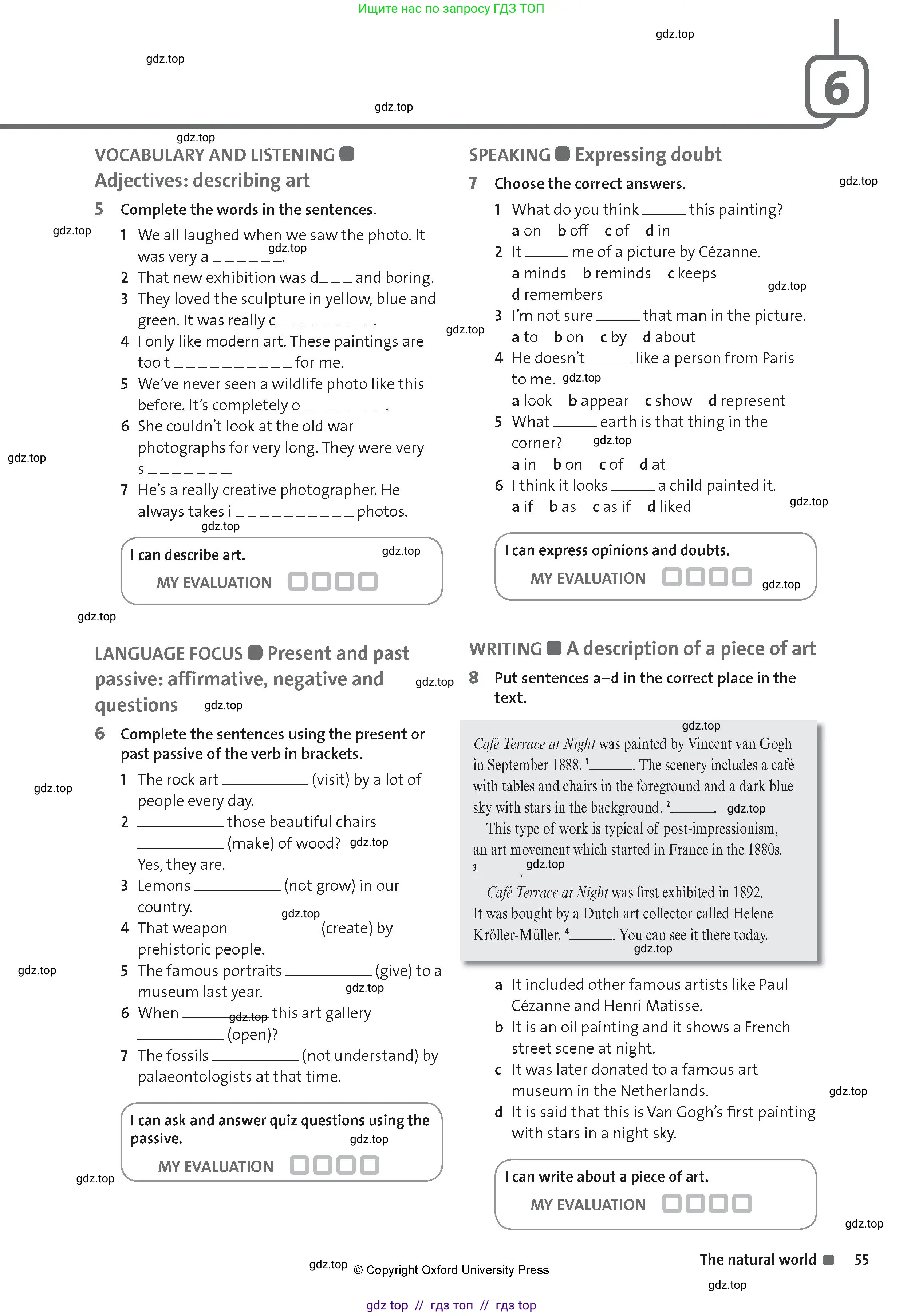 Английский язык (english), 8 класс Рабочая тетрадь (workbook), авторы: Hardy-Gould Janet, Styring James, издательство Oxford University Press, Алматы, 2018, салатового цвета, страница 55