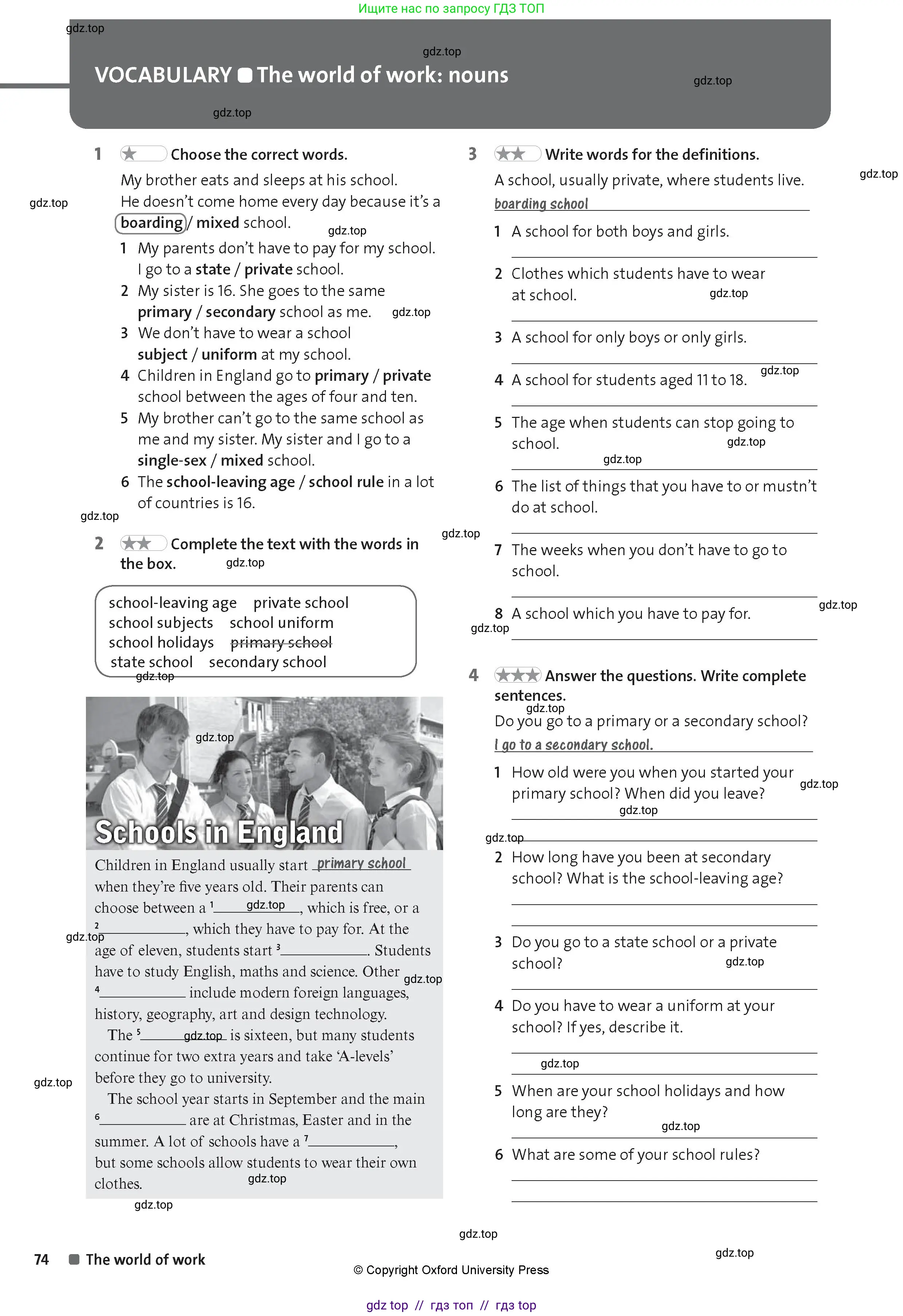 Английский язык (english), 8 класс Рабочая тетрадь (workbook), авторы: Hardy-Gould Janet, Styring James, издательство Oxford University Press, Алматы, 2018, салатового цвета, страница 74