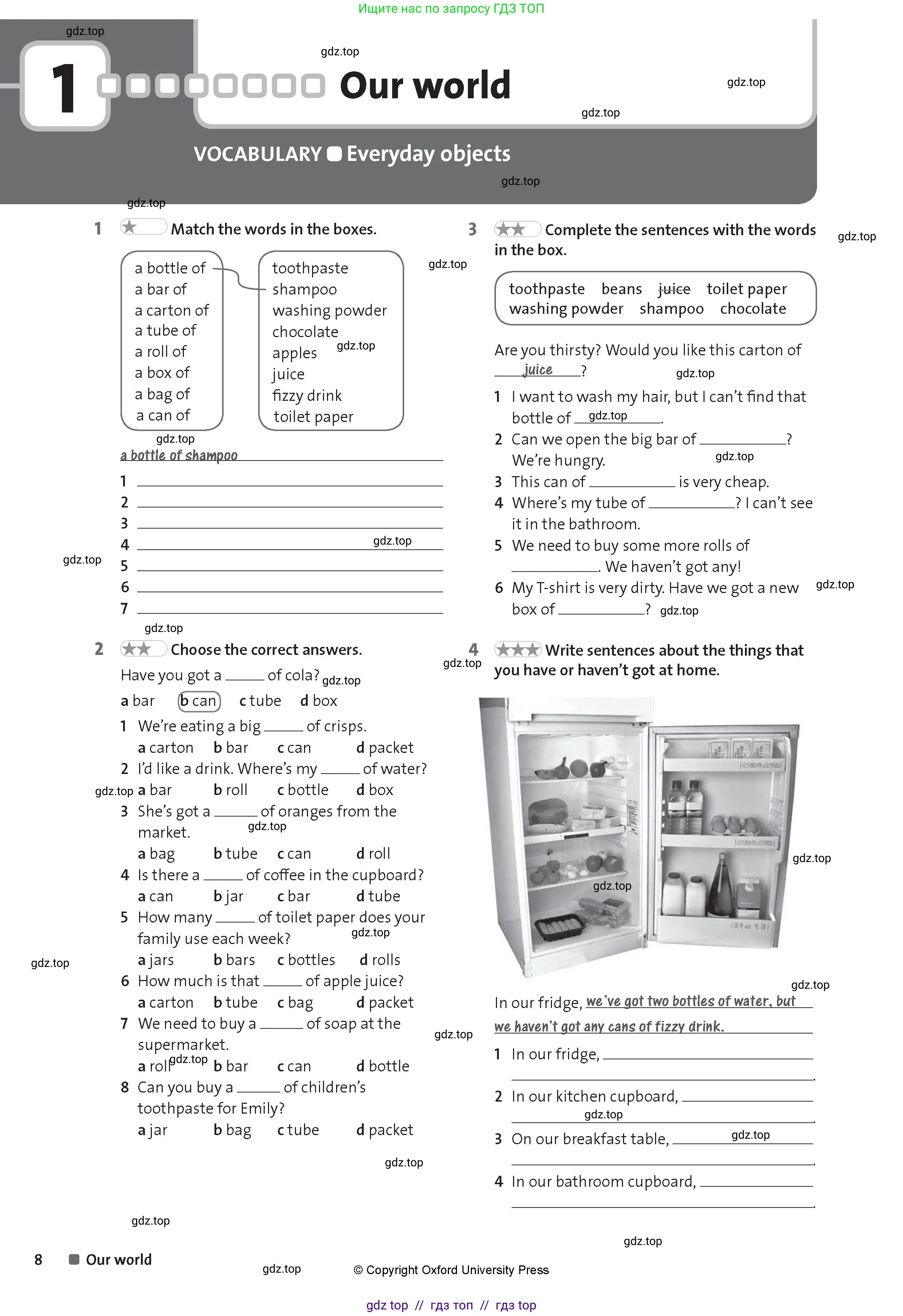 Английский язык (english), 8 класс Рабочая тетрадь (workbook), авторы: Hardy-Gould Janet, Styring James, издательство Oxford University Press, Алматы, 2018, салатового цвета, страница 8