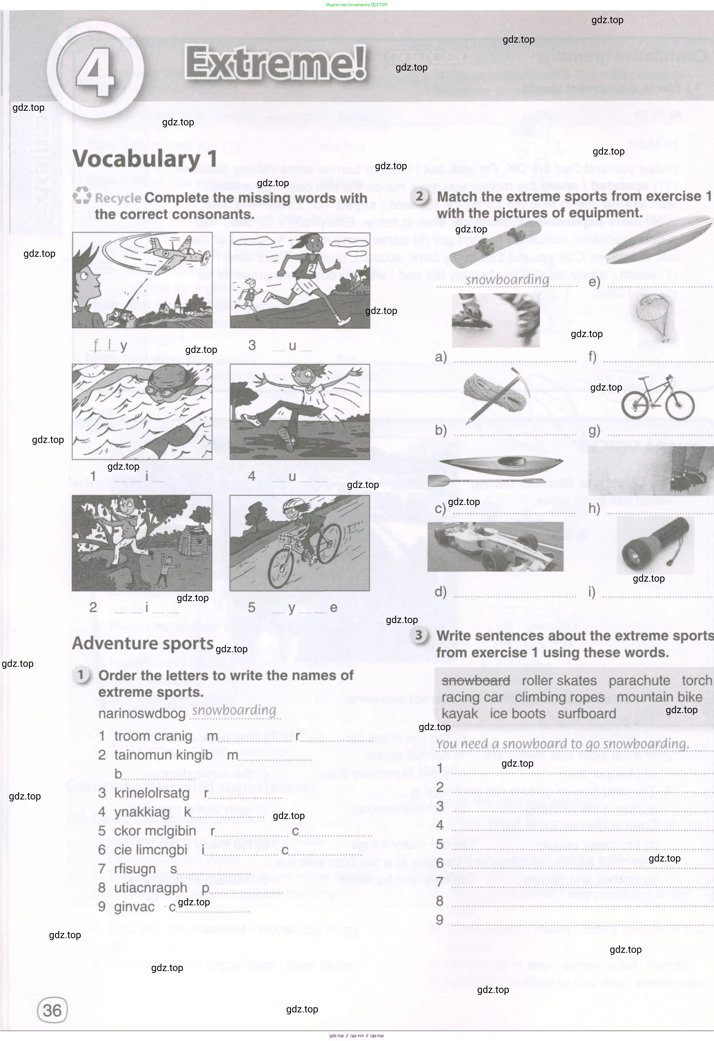 Английский язык (english), 8 класс рабочая тетрадь, авторы: Комарова Юлия Александровна, Ларионова Ирина Владимировна, издательство Русское слово, Москва, 2013, розового цвета, страница 36