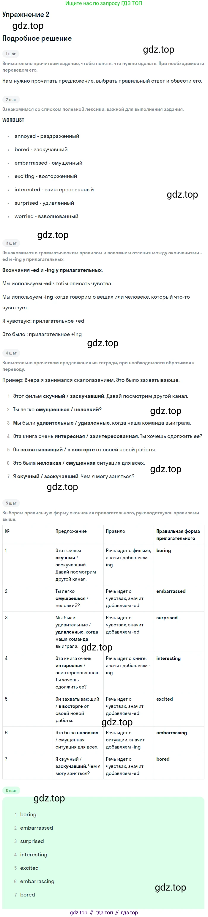 Английский язык (english), 8 класс рабочая тетрадь, авторы: Комарова Юлия Александровна, Ларионова Ирина Владимировна, издательство Русское слово, Москва, 2013, розового цвета, страница 38, номер 2, Решение