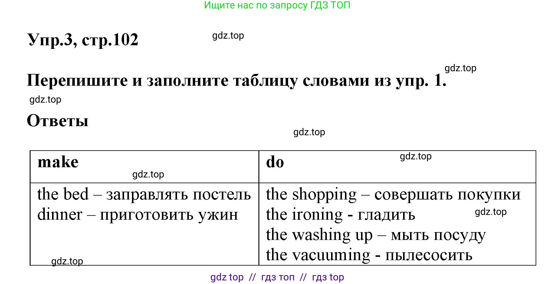 Английский язык (english), 8 класс Учебник (Student's book), авторы: Комарова Юлия Александровна, Ларионова Ирина Владимировна, издательство Русское слово, Москва, 2013, розового цвета, страница 102, номер 3, Решение 1
