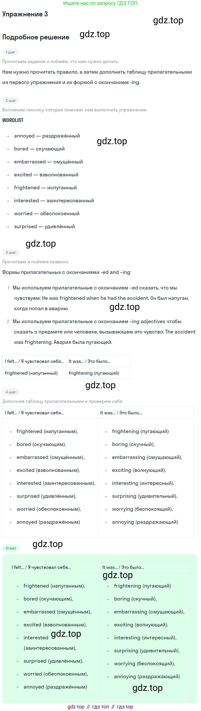 Английский язык (english), 8 класс Учебник (Student's book), авторы: Комарова Юлия Александровна, Ларионова Ирина Владимировна, издательство Русское слово, Москва, 2013, розового цвета, страница 53, номер 3, Решение 2