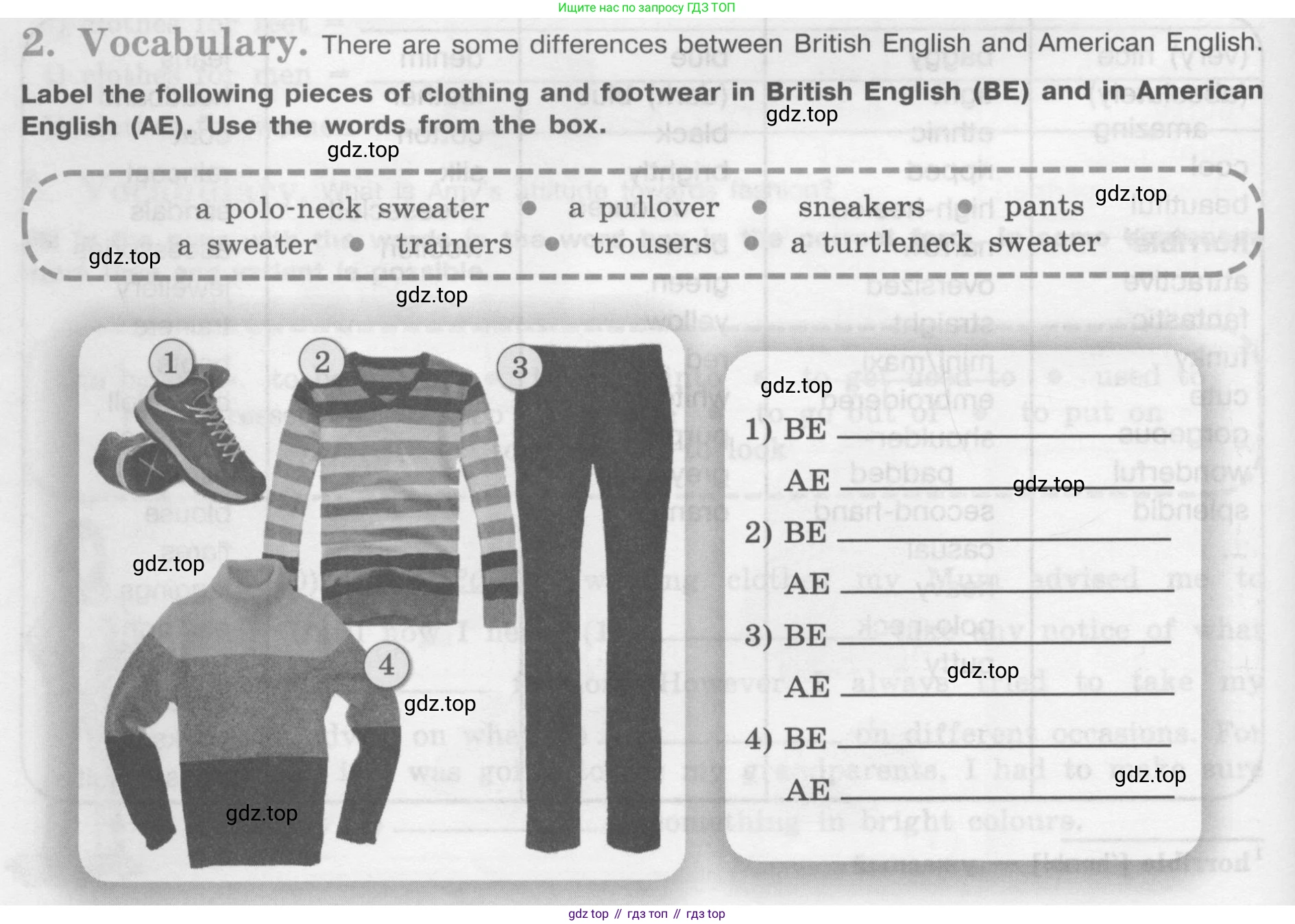 ГДЗ Английский язык (english), 8 класс рабочая тетрадь (activity book), авторы: Кузовлев Владимир Петрович (Kuzovlev Vladimir), Перегудова Эльвира Шакировна, Лапа Наталья Михайловна, Костина Ирина Павловна, Дуванова Ольга Викторовна, Кобец Юлия Николаевна, Кузнецова Елена Вячеславовна, издательство Просвещение, Москва, 2016, бирюзового цвета, страница 84, номер 2, Условие