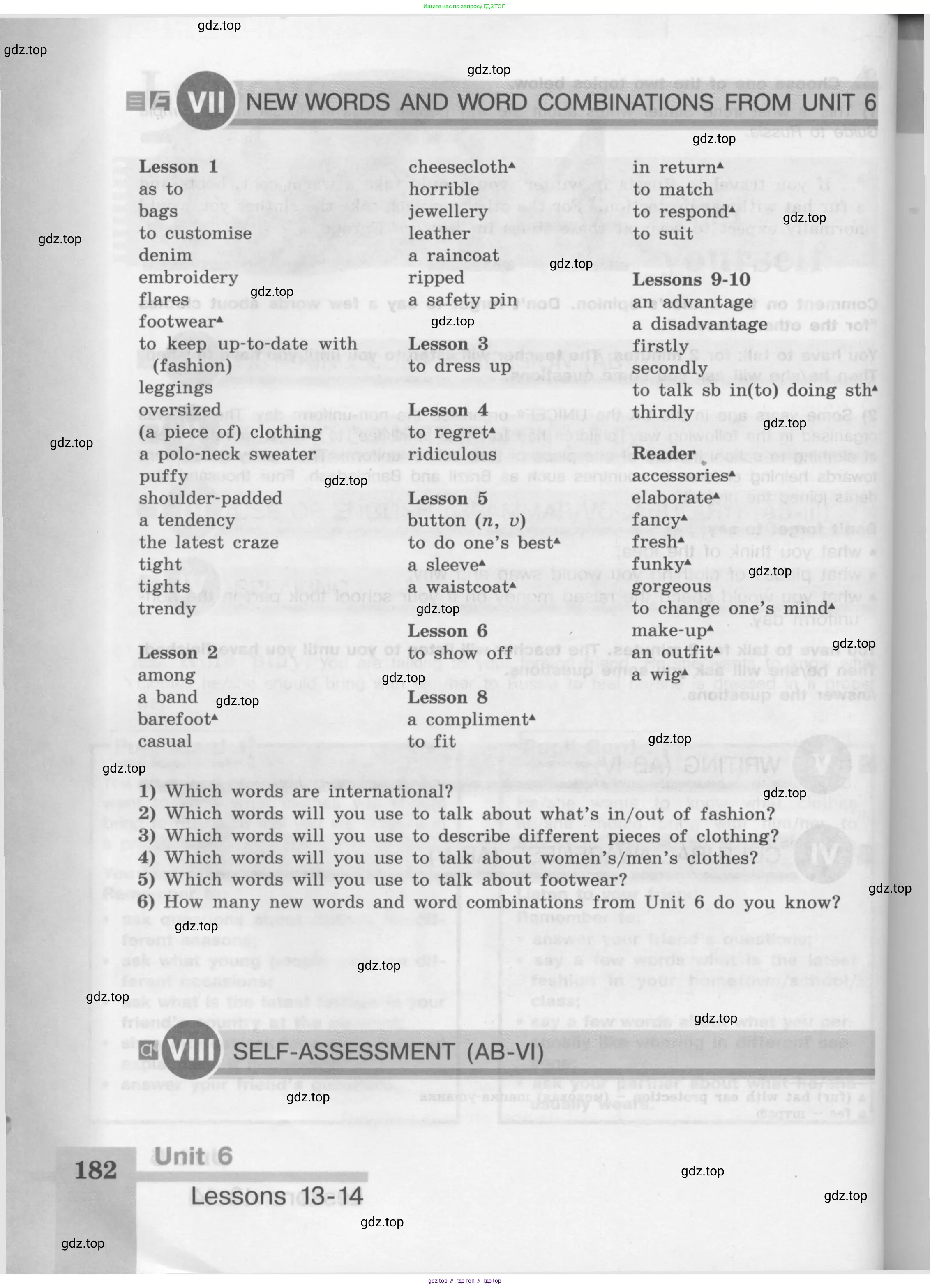 Английский язык (english), 8 класс Учебник (Student's book), авторы: Кузовлев Владимир Петрович (Kuzovlev Vladimir), Лапа Наталья Михайловна, Перегудова Эльвира Шакировна, Костина Ирина Павловна, Кузнецова Елена Вячеславовна, Дуванова Ольга Викторовна, Кобец Юлия Николаевна, издательство Просвещение, Москва, 2014, зелёного цвета, страница 182