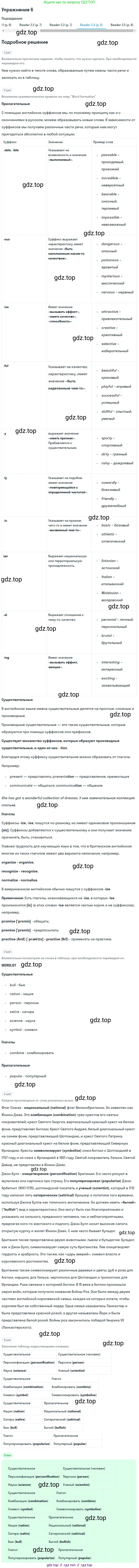 ГДЗ Английский язык (english), 8 класс Учебник (Student's book), авторы: Кузовлев Владимир Петрович (Kuzovlev Vladimir), Лапа Наталья Михайловна, Перегудова Эльвира Шакировна, Костина Ирина Павловна, Кузнецова Елена Вячеславовна, Дуванова Ольга Викторовна, Кобец Юлия Николаевна, издательство Просвещение, Москва, 2014, зелёного цвета, страница 13, номер 6, Решение (продолжение 4)