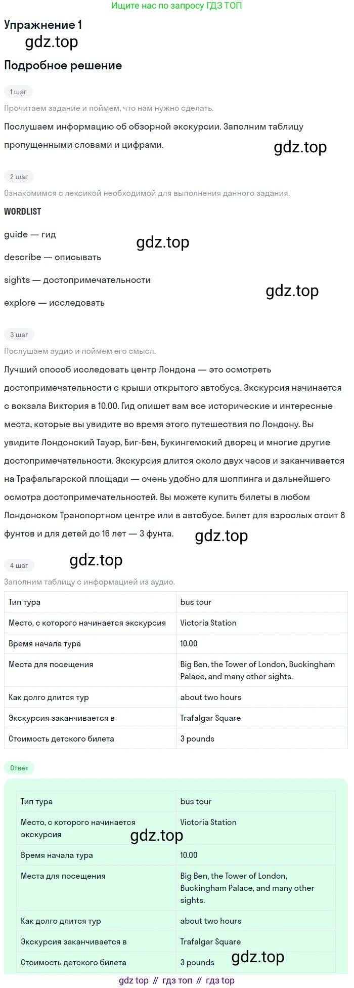ГДЗ Английский язык (english), 8 класс Учебник (Student's book), авторы: Кузовлев Владимир Петрович (Kuzovlev Vladimir), Лапа Наталья Михайловна, Перегудова Эльвира Шакировна, Костина Ирина Павловна, Кузнецова Елена Вячеславовна, Дуванова Ольга Викторовна, Кобец Юлия Николаевна, издательство Просвещение, Москва, 2014, зелёного цвета, страница 22, номер 1, Решение