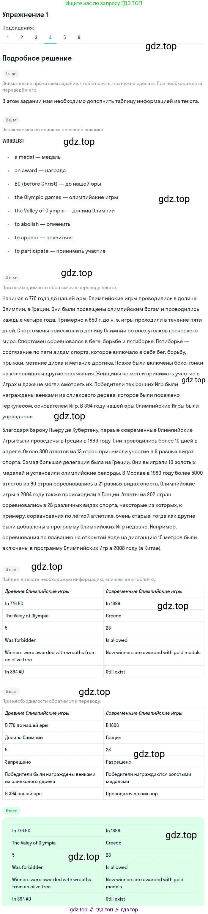 ГДЗ Английский язык (english), 8 класс Учебник (Student's book), авторы: Кузовлев Владимир Петрович (Kuzovlev Vladimir), Лапа Наталья Михайловна, Перегудова Эльвира Шакировна, Костина Ирина Павловна, Кузнецова Елена Вячеславовна, Дуванова Ольга Викторовна, Кобец Юлия Николаевна, издательство Просвещение, Москва, 2014, зелёного цвета, страница 108, номер 1, Решение (продолжение 4)