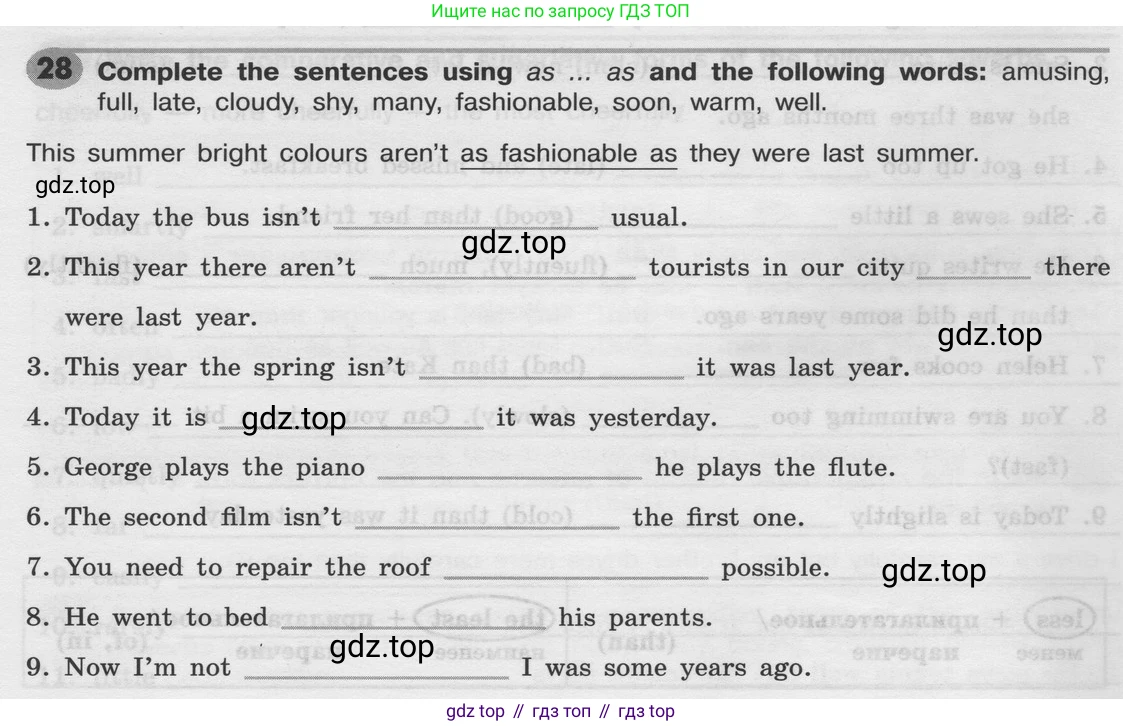 Английский язык (english), 8 класс Грамматический тренажёр, автор: Тимофеева Светлана Леонидовна, издательство Просвещение, Москва, 2024, бирюзового цвета, страница 42, номер 28, Условие 2024