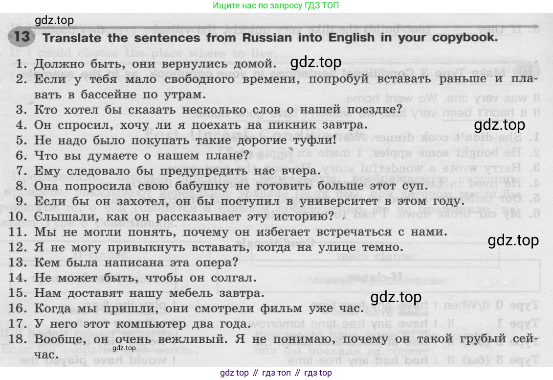 Английский язык (english), 8 класс Грамматический тренажёр, автор: Тимофеева Светлана Леонидовна, издательство Просвещение, Москва, 2024, бирюзового цвета, страница 160, номер 13, Условие 2024