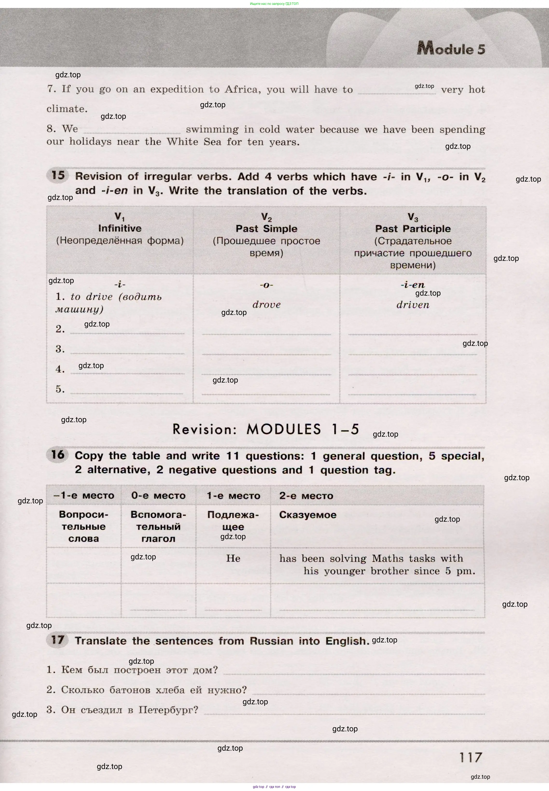 Английский язык (english), 8 класс Грамматический тренажёр, автор: Тимофеева Светлана Леонидовна, издательство Просвещение, Москва, 2024, бирюзового цвета, страница 117
