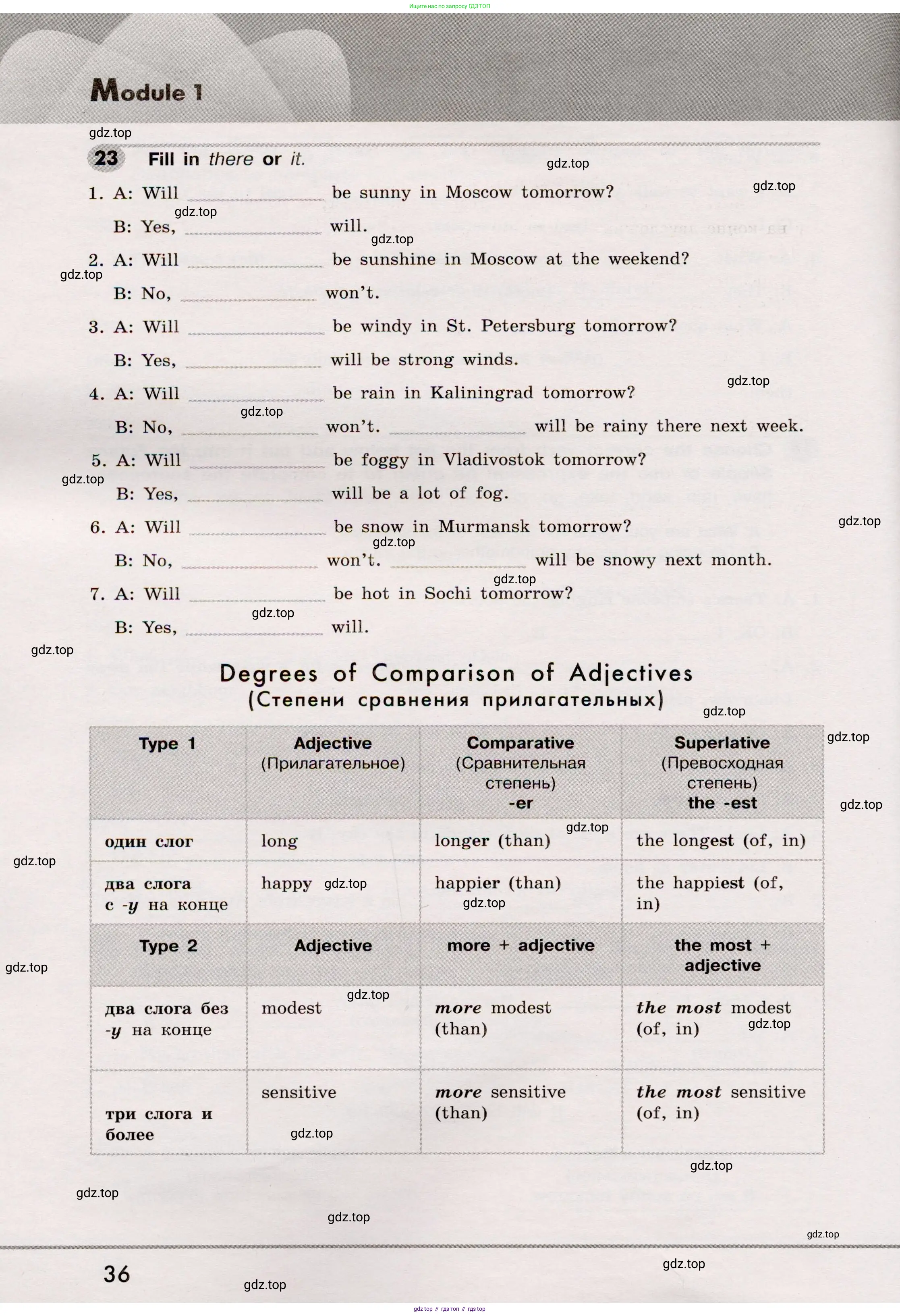 Английский язык (english), 8 класс Грамматический тренажёр, автор: Тимофеева Светлана Леонидовна, издательство Просвещение, Москва, 2024, бирюзового цвета, страница 36