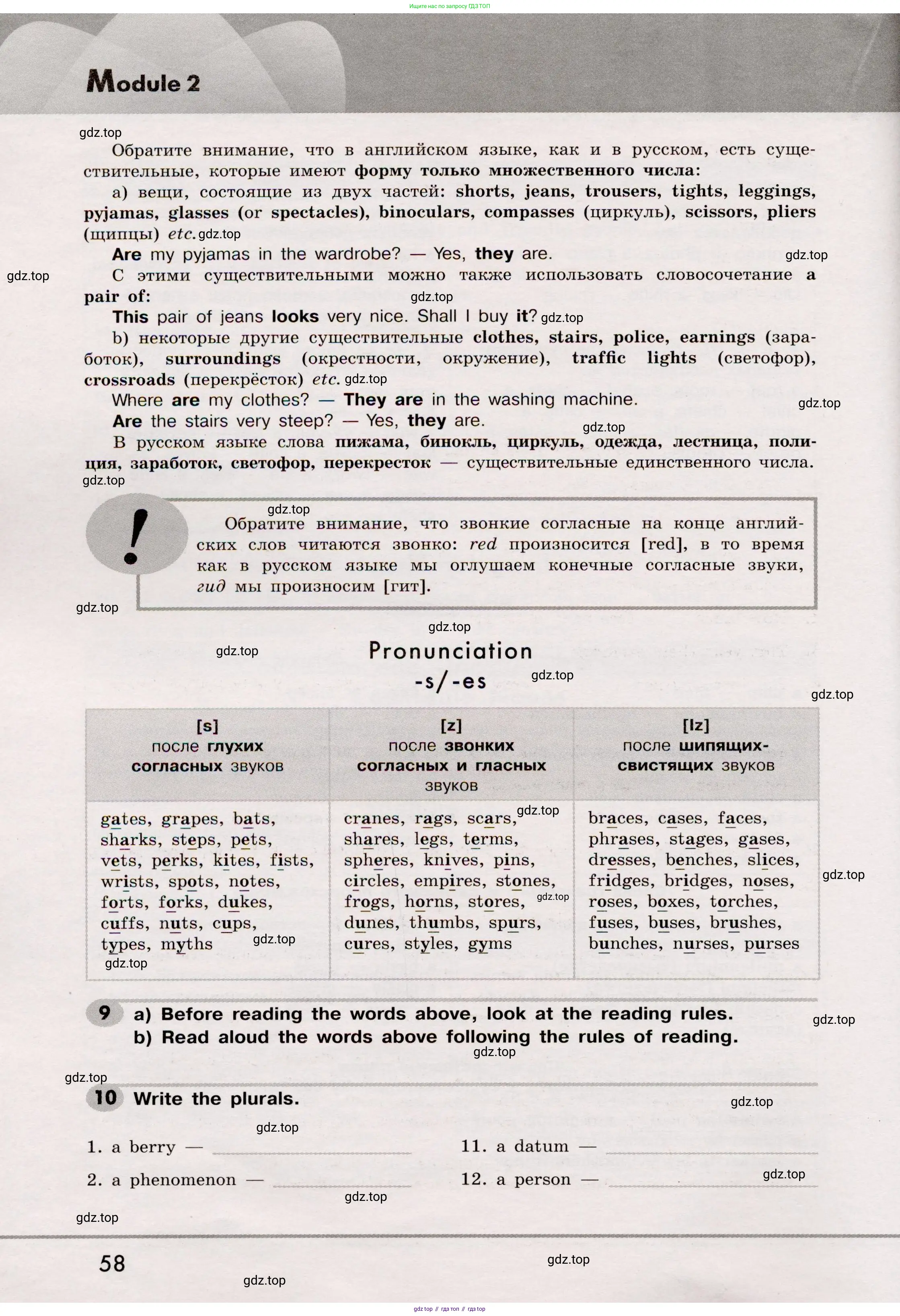 Английский язык (english), 8 класс Грамматический тренажёр, автор: Тимофеева Светлана Леонидовна, издательство Просвещение, Москва, 2024, бирюзового цвета, страница 58
