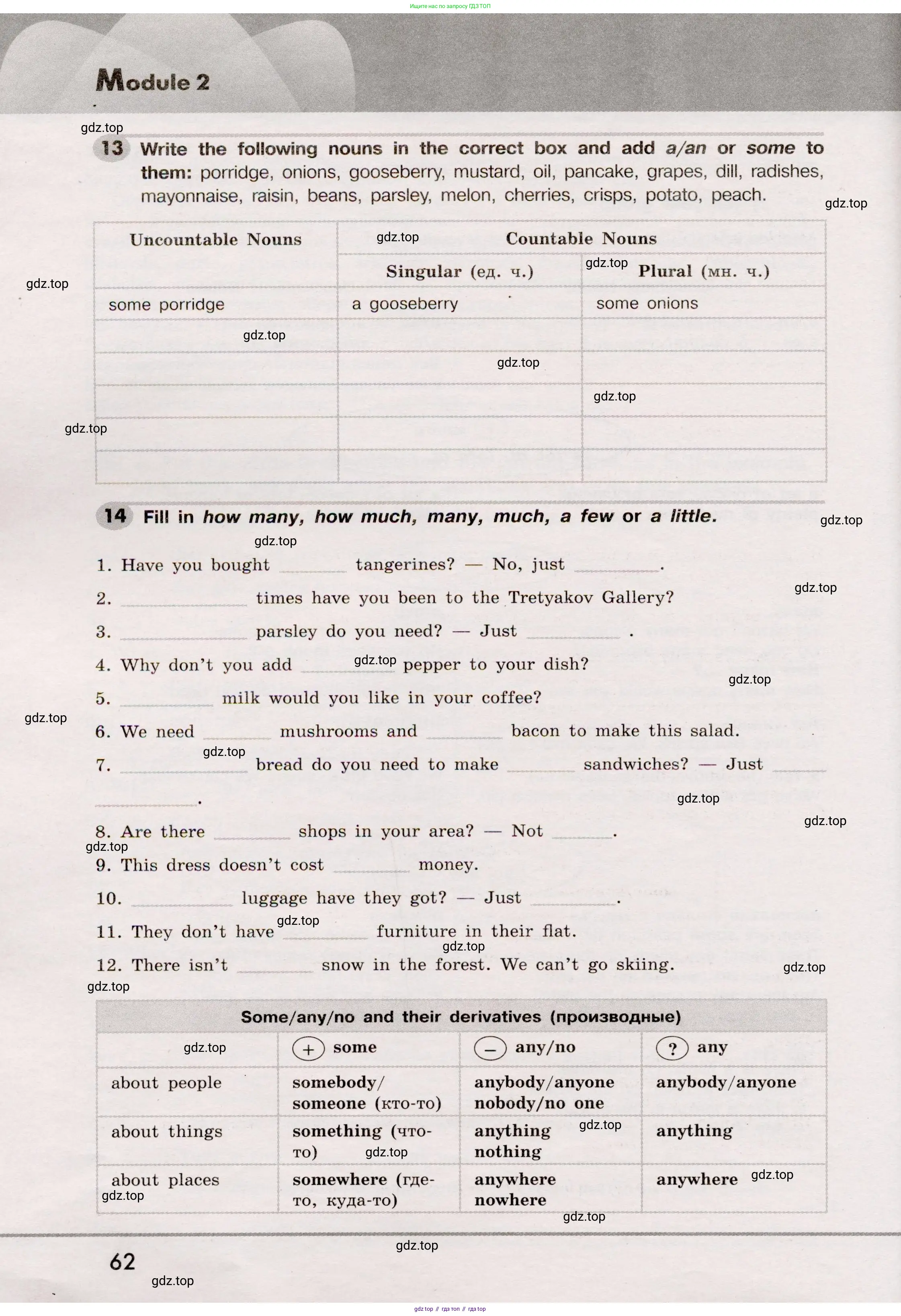 Английский язык (english), 8 класс Грамматический тренажёр, автор: Тимофеева Светлана Леонидовна, издательство Просвещение, Москва, 2024, бирюзового цвета, страница 62