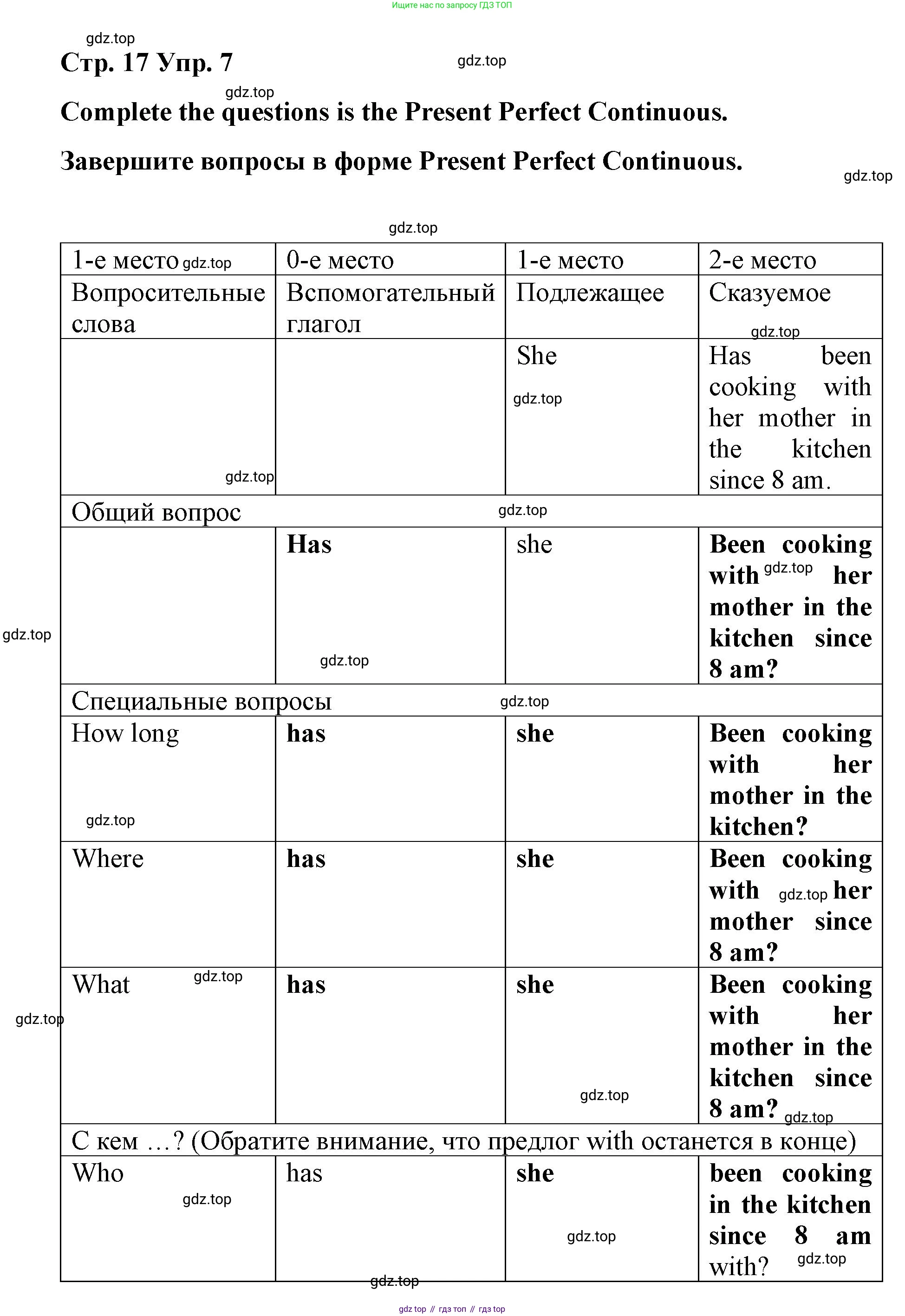 Английский язык (english), 8 класс Грамматический тренажёр, автор: Тимофеева Светлана Леонидовна, издательство Просвещение, Москва, 2024, бирюзового цвета, страница 17, номер 7, Решение 3 (2024-2027)