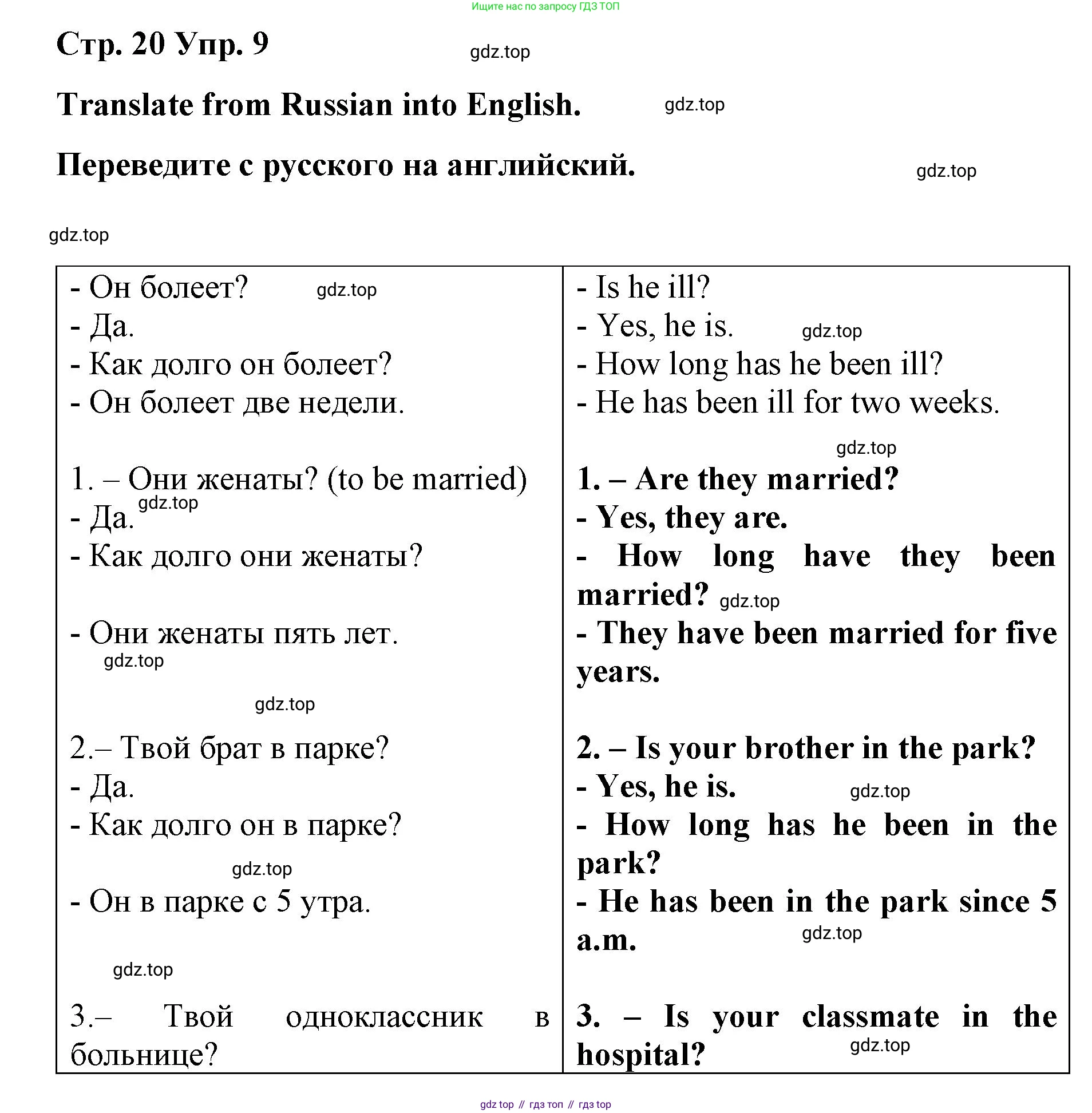 Английский язык (english), 8 класс Грамматический тренажёр, автор: Тимофеева Светлана Леонидовна, издательство Просвещение, Москва, 2024, бирюзового цвета, страница 20, номер 9, Решение 3 (2024-2027)