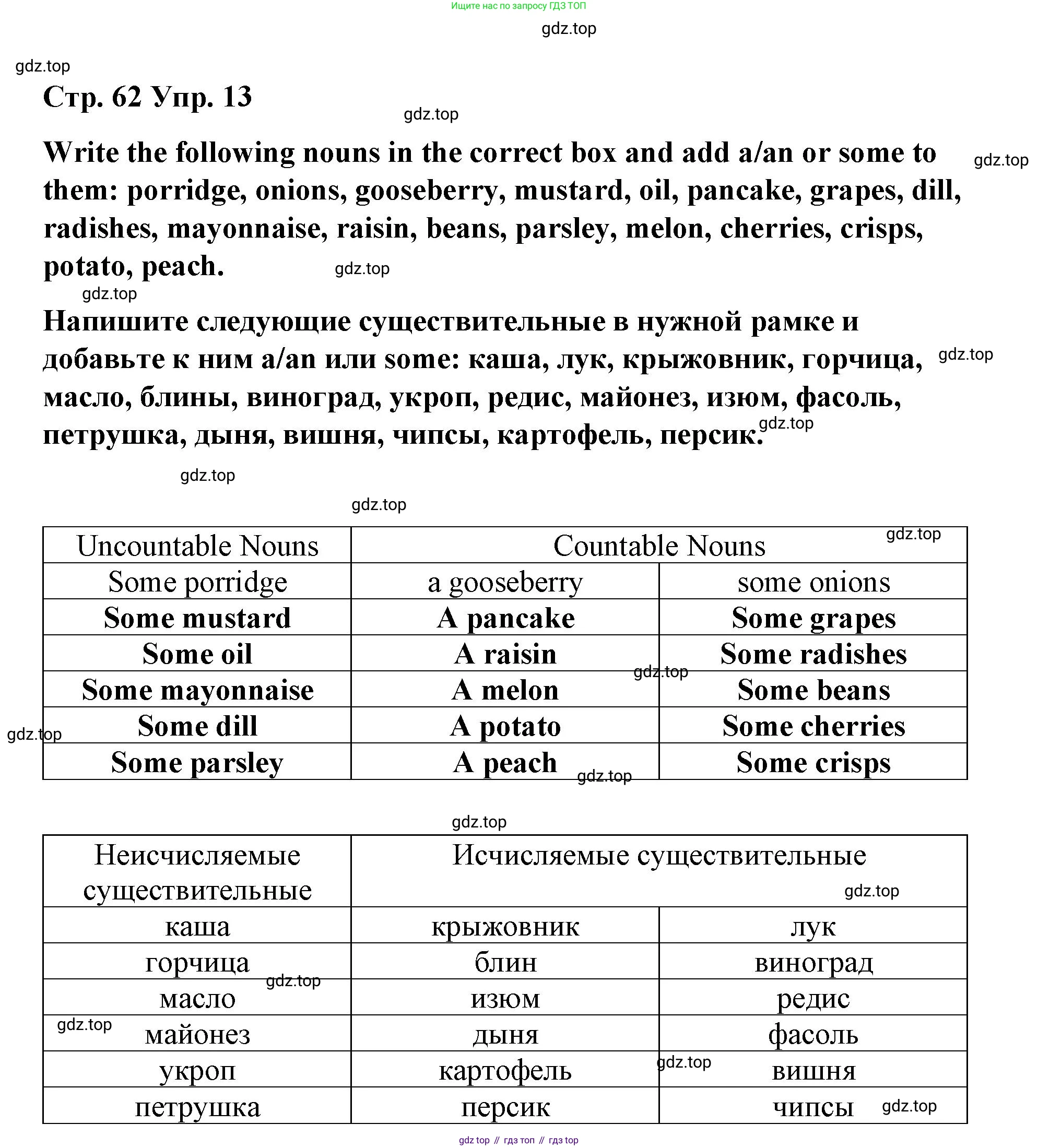 Английский язык (english), 8 класс Грамматический тренажёр, автор: Тимофеева Светлана Леонидовна, издательство Просвещение, Москва, 2024, бирюзового цвета, страница 62, номер 13, Решение 3 (2024-2027)