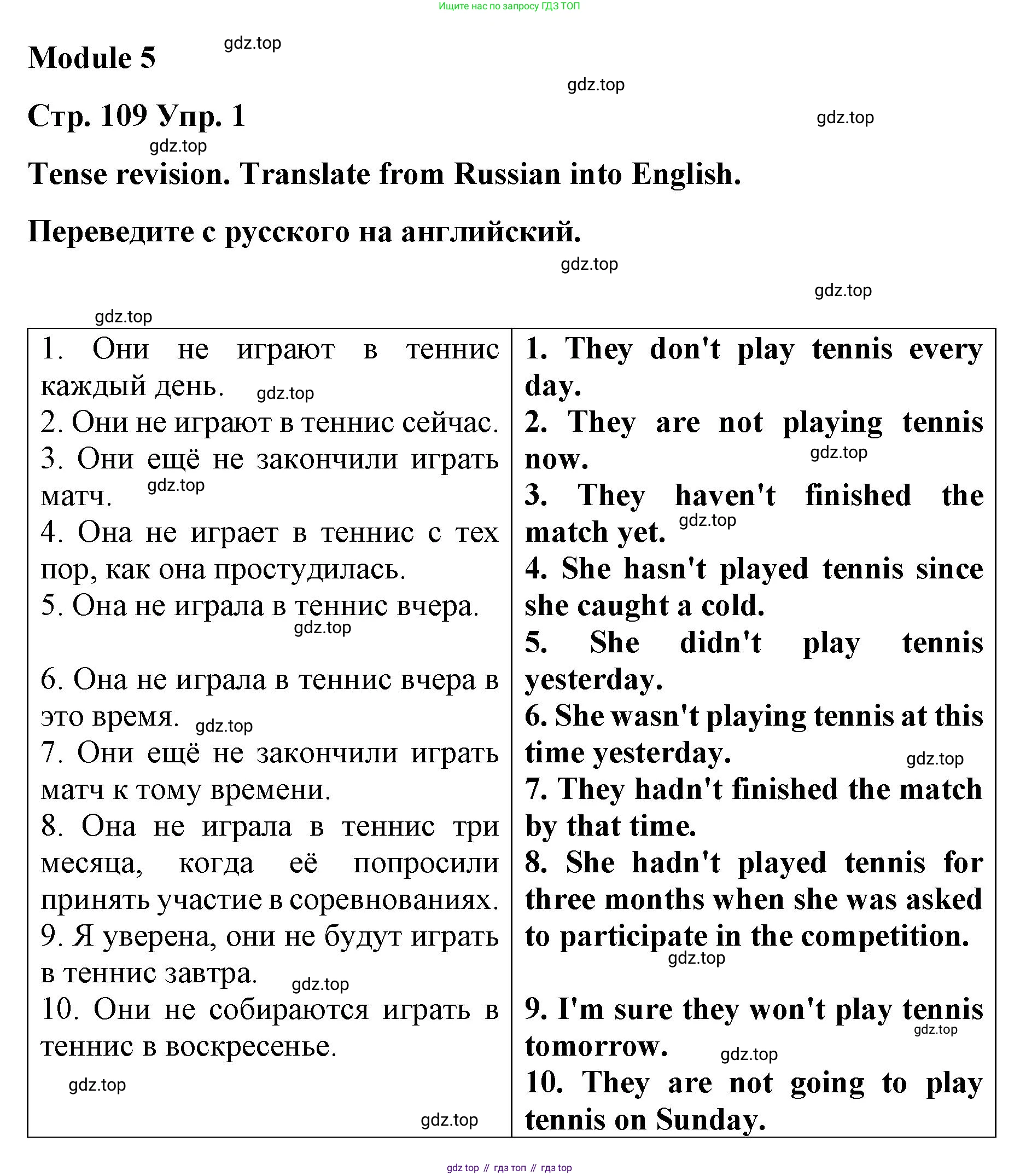 Английский язык (english), 8 класс Грамматический тренажёр, автор: Тимофеева Светлана Леонидовна, издательство Просвещение, Москва, 2024, бирюзового цвета, страница 109, номер 1, Решение 3 (2024-2027)