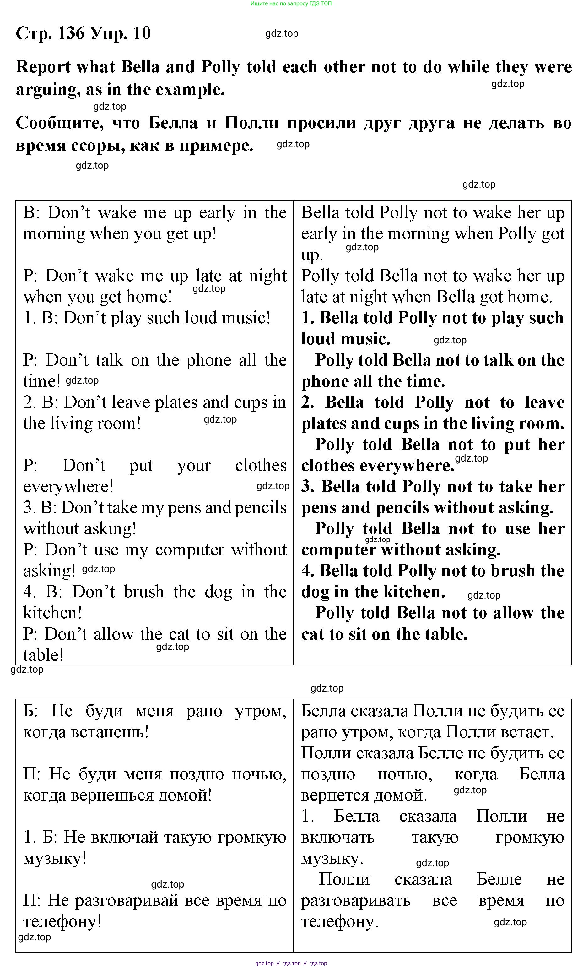 Английский язык (english), 8 класс Грамматический тренажёр, автор: Тимофеева Светлана Леонидовна, издательство Просвещение, Москва, 2024, бирюзового цвета, страница 136, номер 10, Решение 3 (2024-2027)