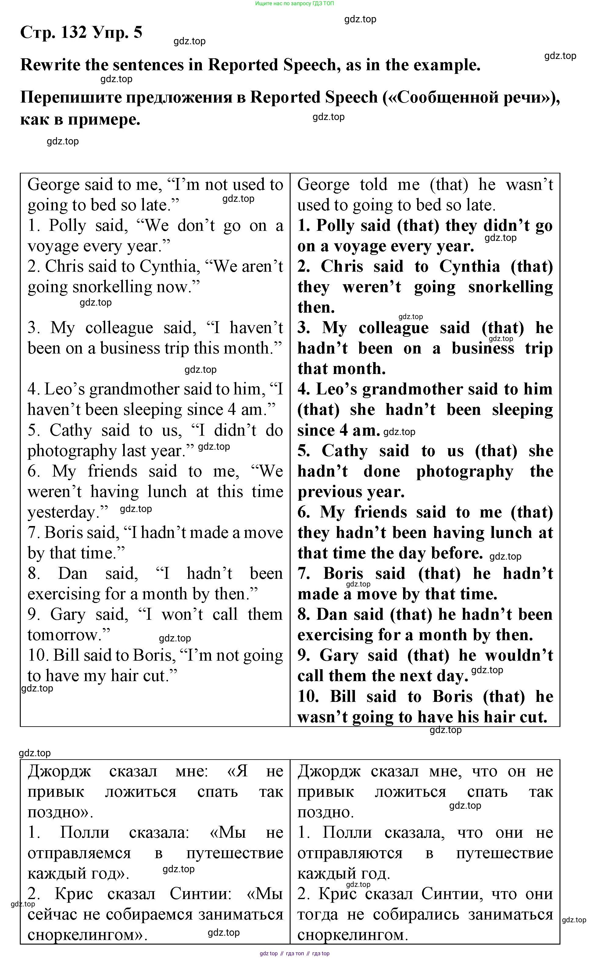 Английский язык (english), 8 класс Грамматический тренажёр, автор: Тимофеева Светлана Леонидовна, издательство Просвещение, Москва, 2024, бирюзового цвета, страница 132, номер 5, Решение 3 (2024-2027)