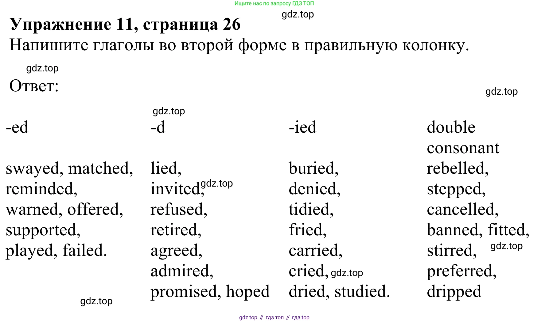 Английский язык (english), 8 класс Грамматический тренажёр, автор: Тимофеева Светлана Леонидовна, издательство Просвещение, Москва, 2024, бирюзового цвета, страница 26, номер 11, Решение 1 (2024-2027)