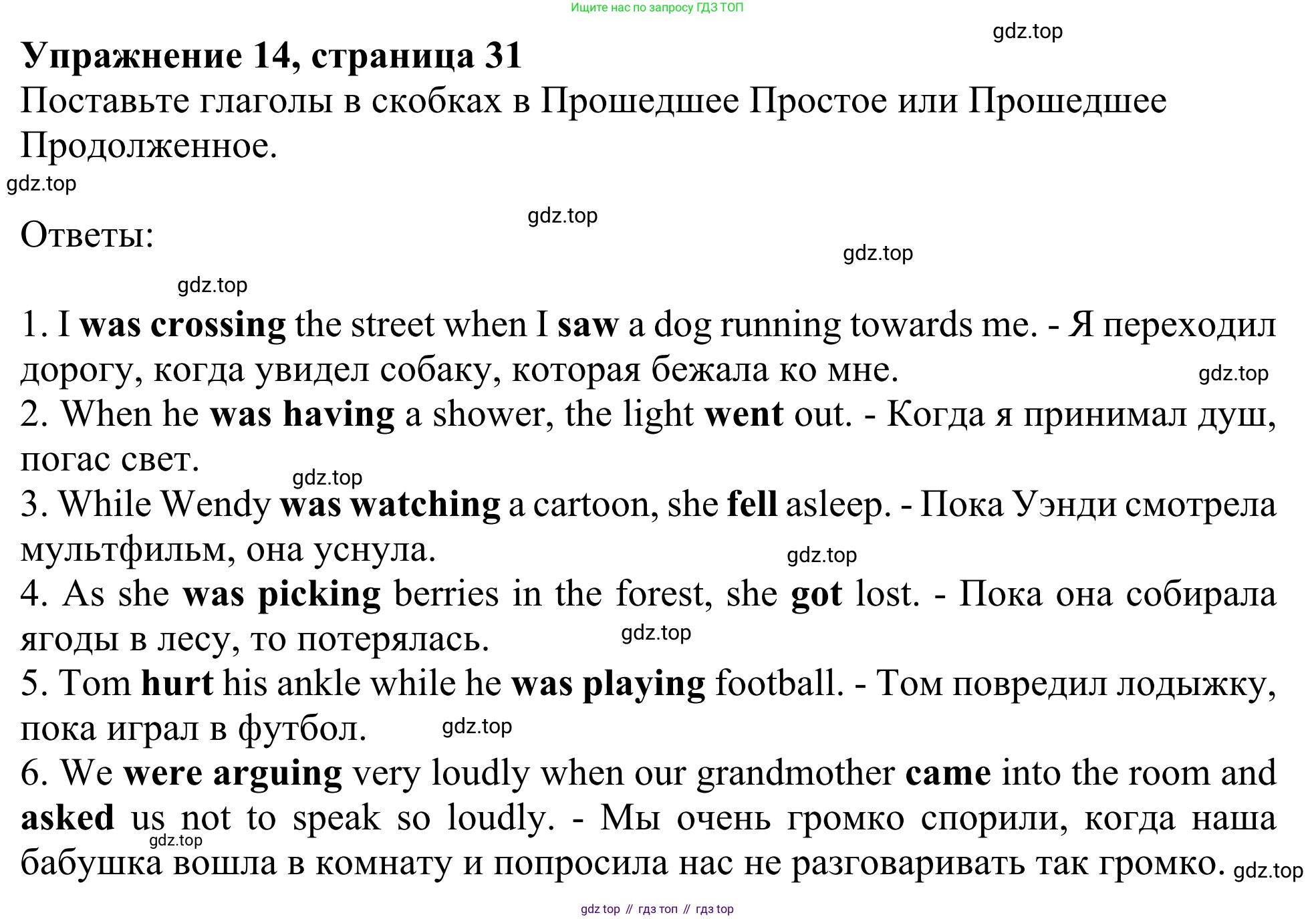 Английский язык (english), 8 класс Грамматический тренажёр, автор: Тимофеева Светлана Леонидовна, издательство Просвещение, Москва, 2024, бирюзового цвета, страница 31, номер 14, Решение 1 (2024-2027)