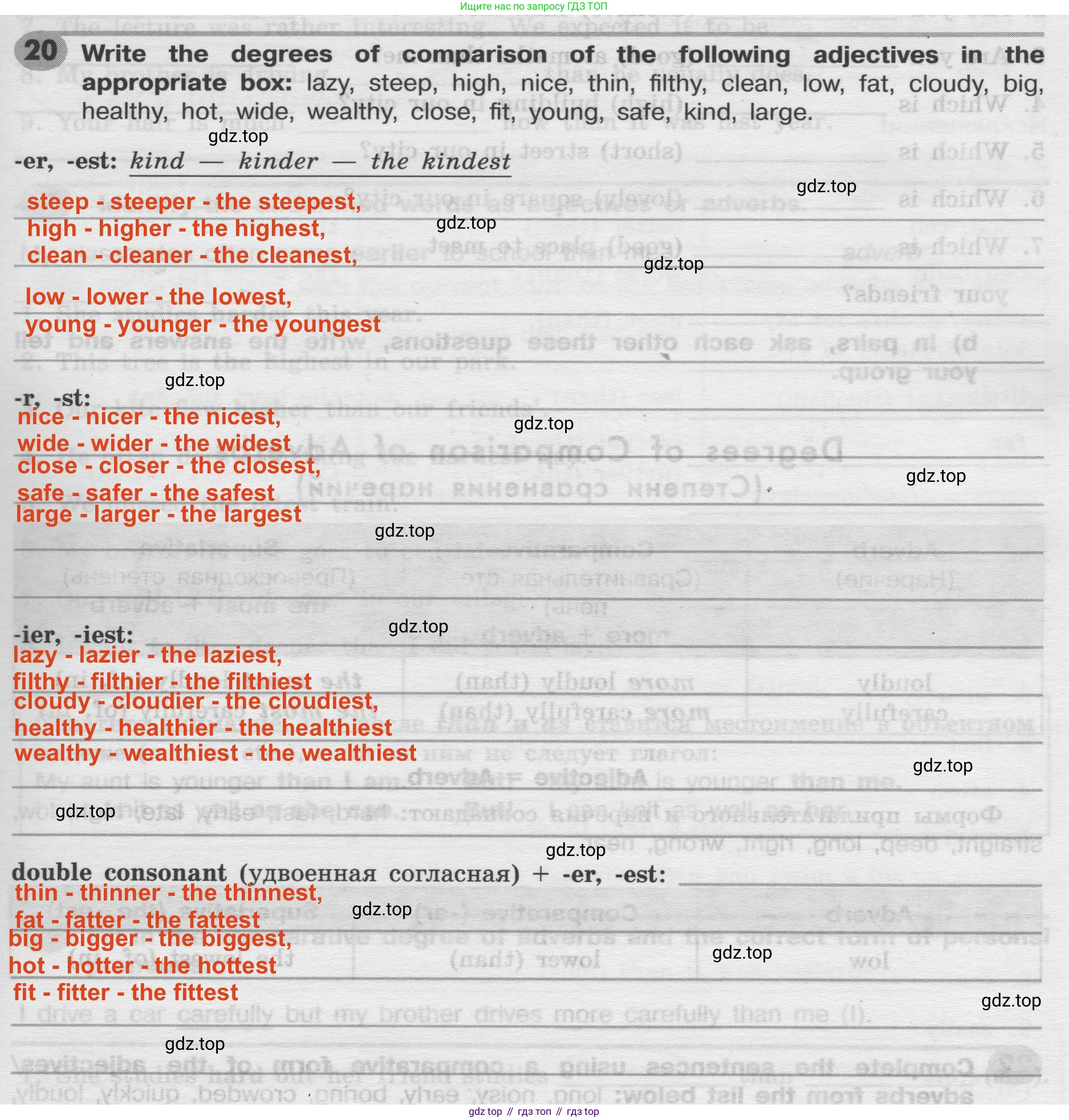 Английский язык (english), 8 класс Грамматический тренажёр, автор: Тимофеева Светлана Леонидовна, издательство Просвещение, Москва, 2024, бирюзового цвета, страница 37, номер 20, Решение 2 (2024-2027)