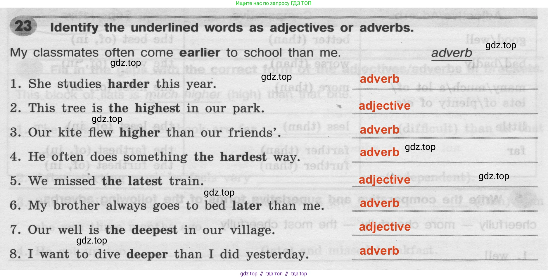 Английский язык (english), 8 класс Грамматический тренажёр, автор: Тимофеева Светлана Леонидовна, издательство Просвещение, Москва, 2024, бирюзового цвета, страница 39, номер 23, Решение 2 (2024-2027)